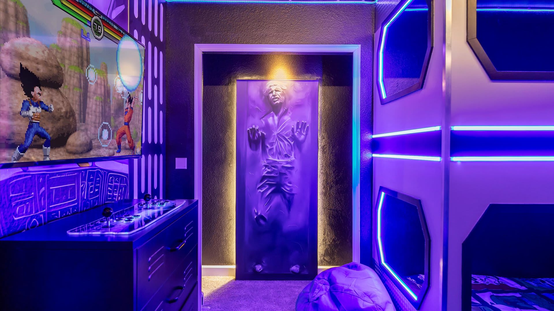 Star Wars Bedroom with Hologram and Smart TV
