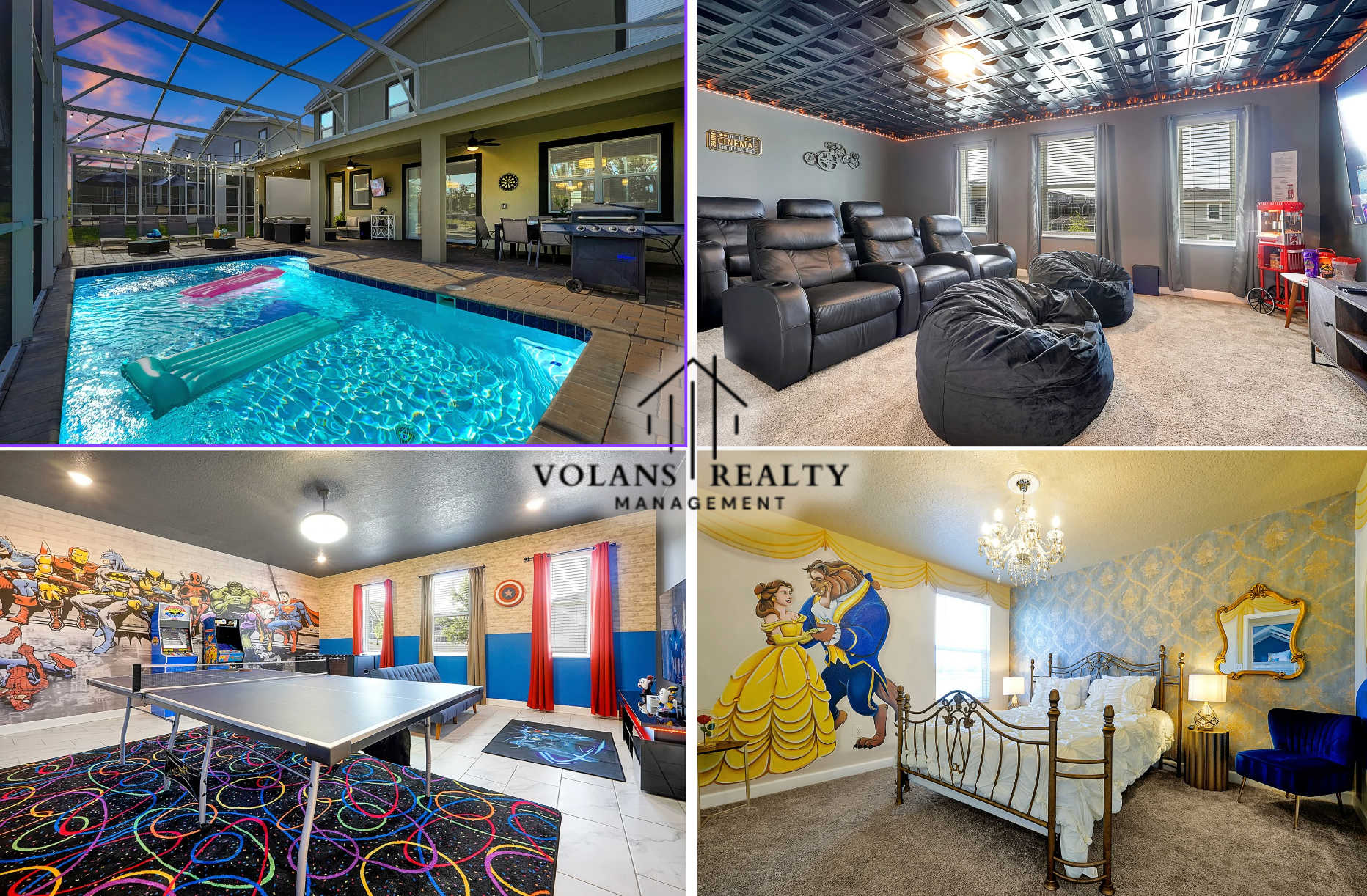 Luxury Resort Getaway | Disney Themed, Theater, Private Pool, Game Room & Sleeps 20! — Four Corners, FL — vacation rental