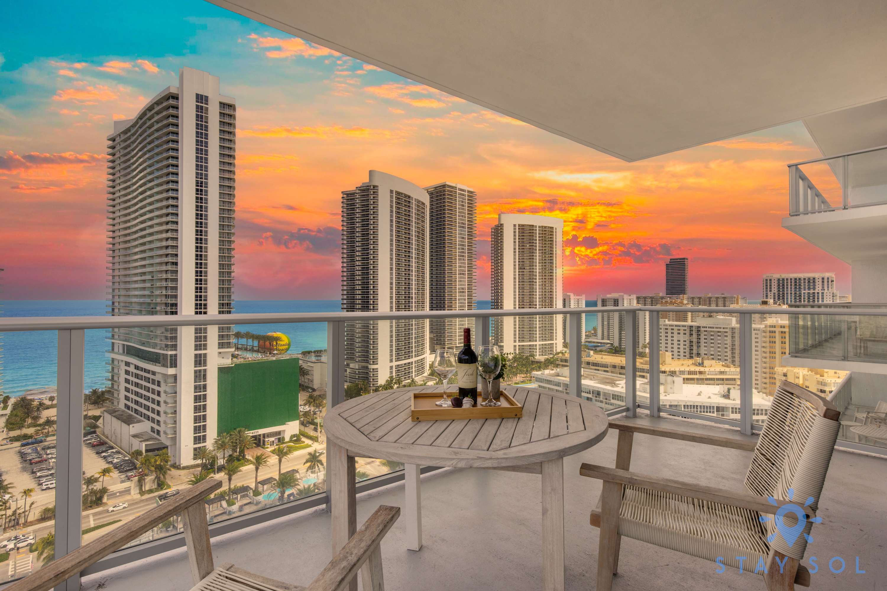 Wrap Around Balcony: Paradise Beach|Amazing Pools — Hollywood, FL — vacation rental
