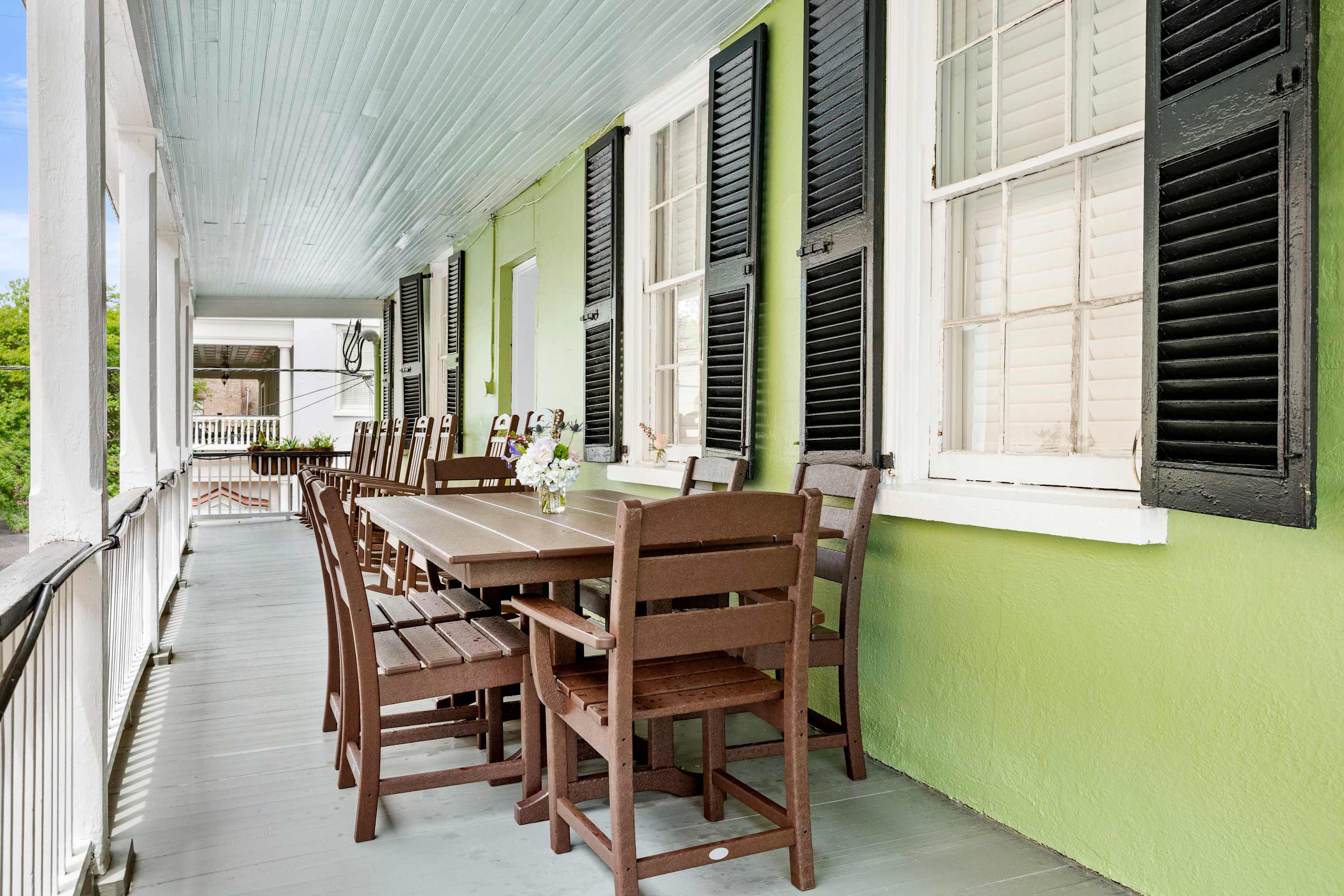 Porch seating for the entire group! 