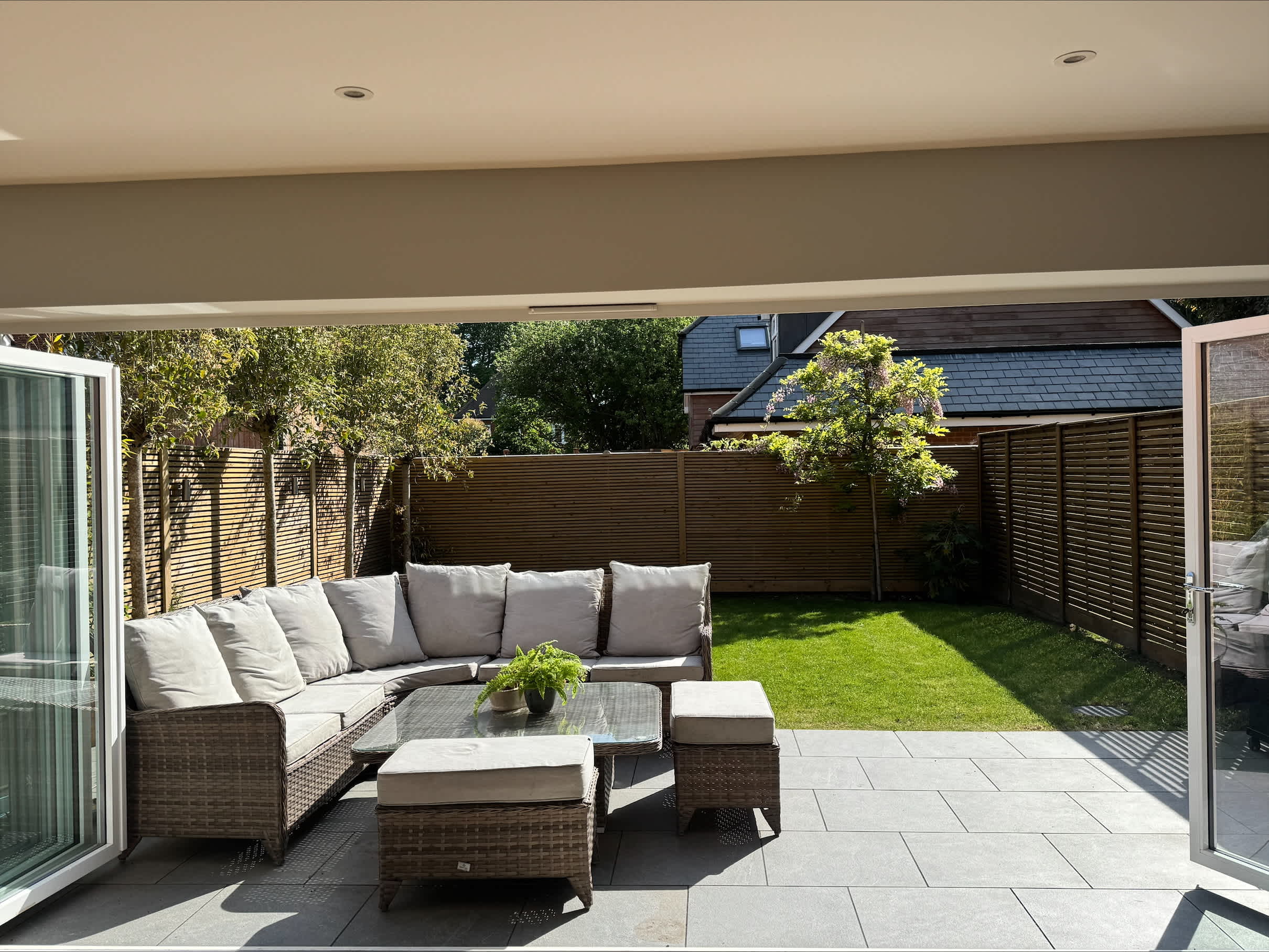 Enjoy the garden on this gorgeous outdoor seating!