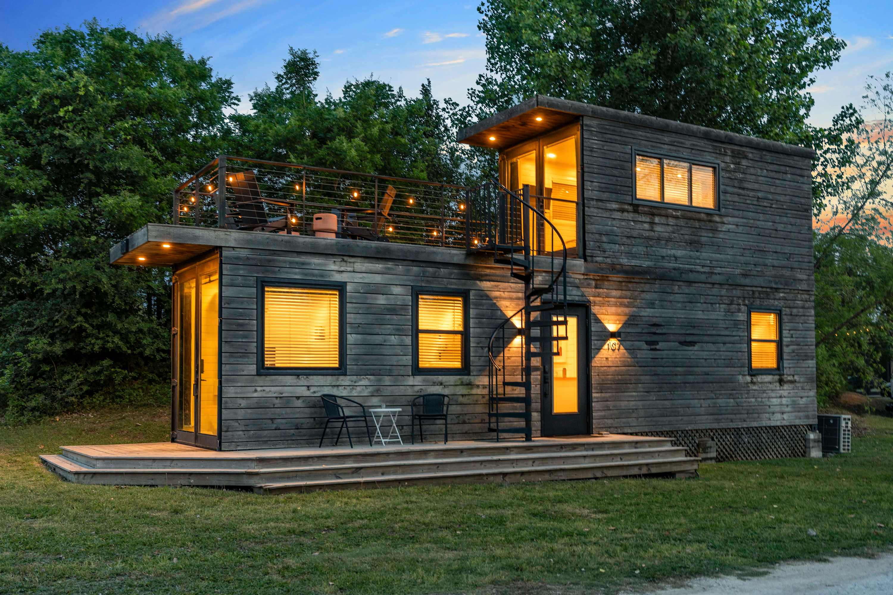 Stunning Container Home with Rooftop Terrace — Waco, TX — vacation rental