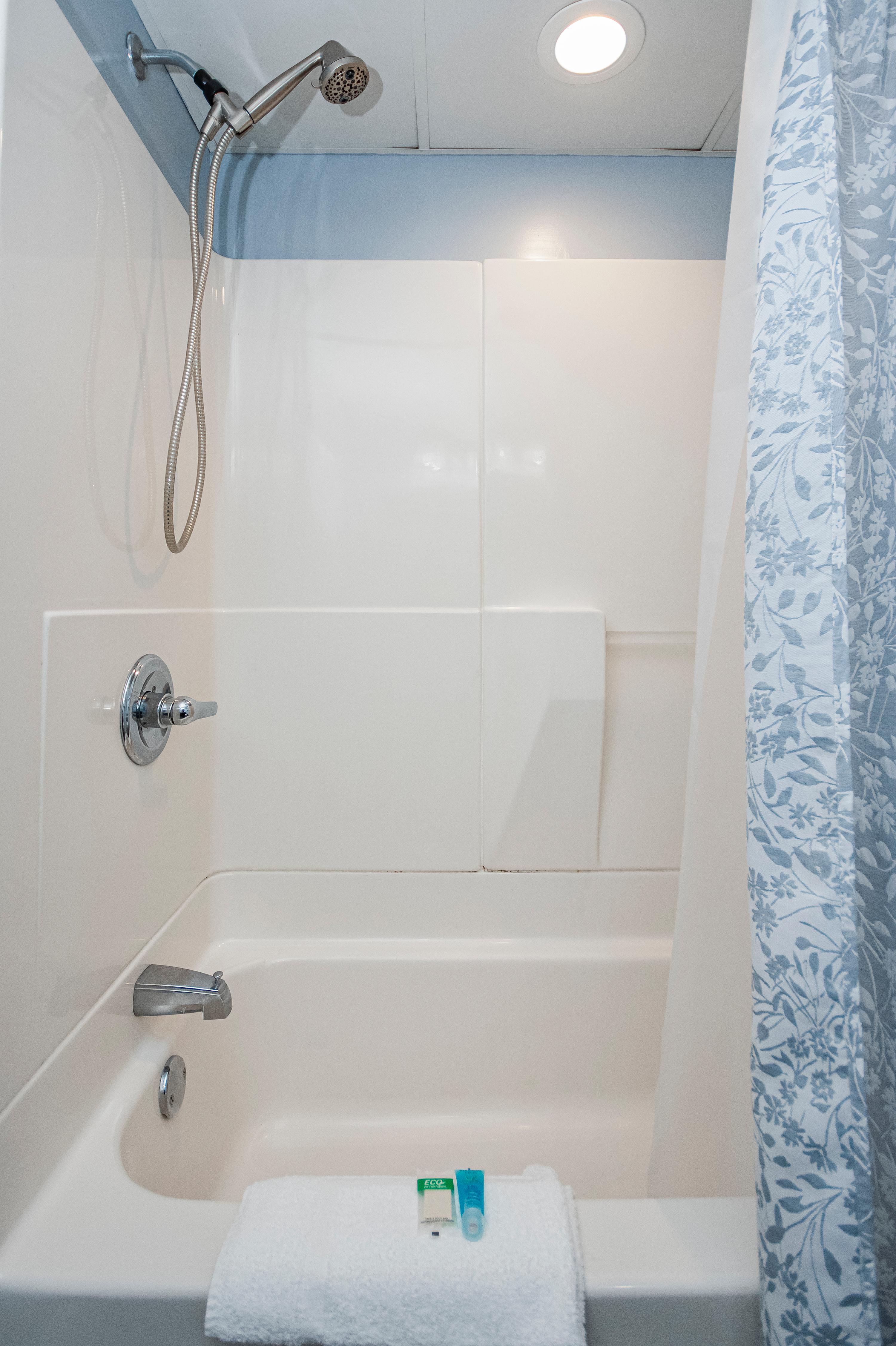 Convenient tub/shower combination with shower wand