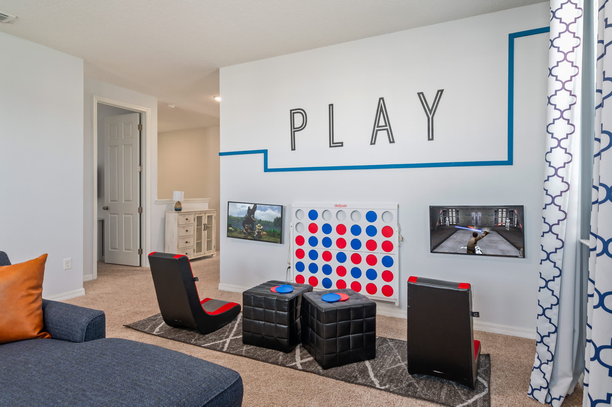 Get ready for some serious fun in our awesome game room! Perfect for friendly competitions and family entertainment.