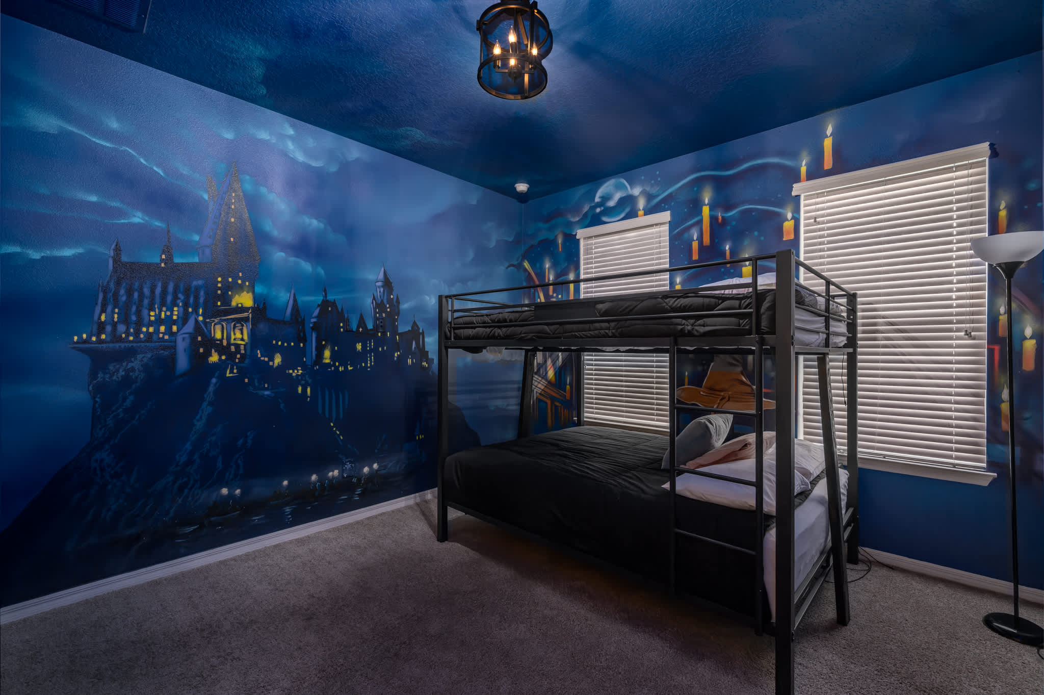 Experience the wonder of the wizarding world in our uniquely themed bedroom. Get ready for a truly spellbinding stay.