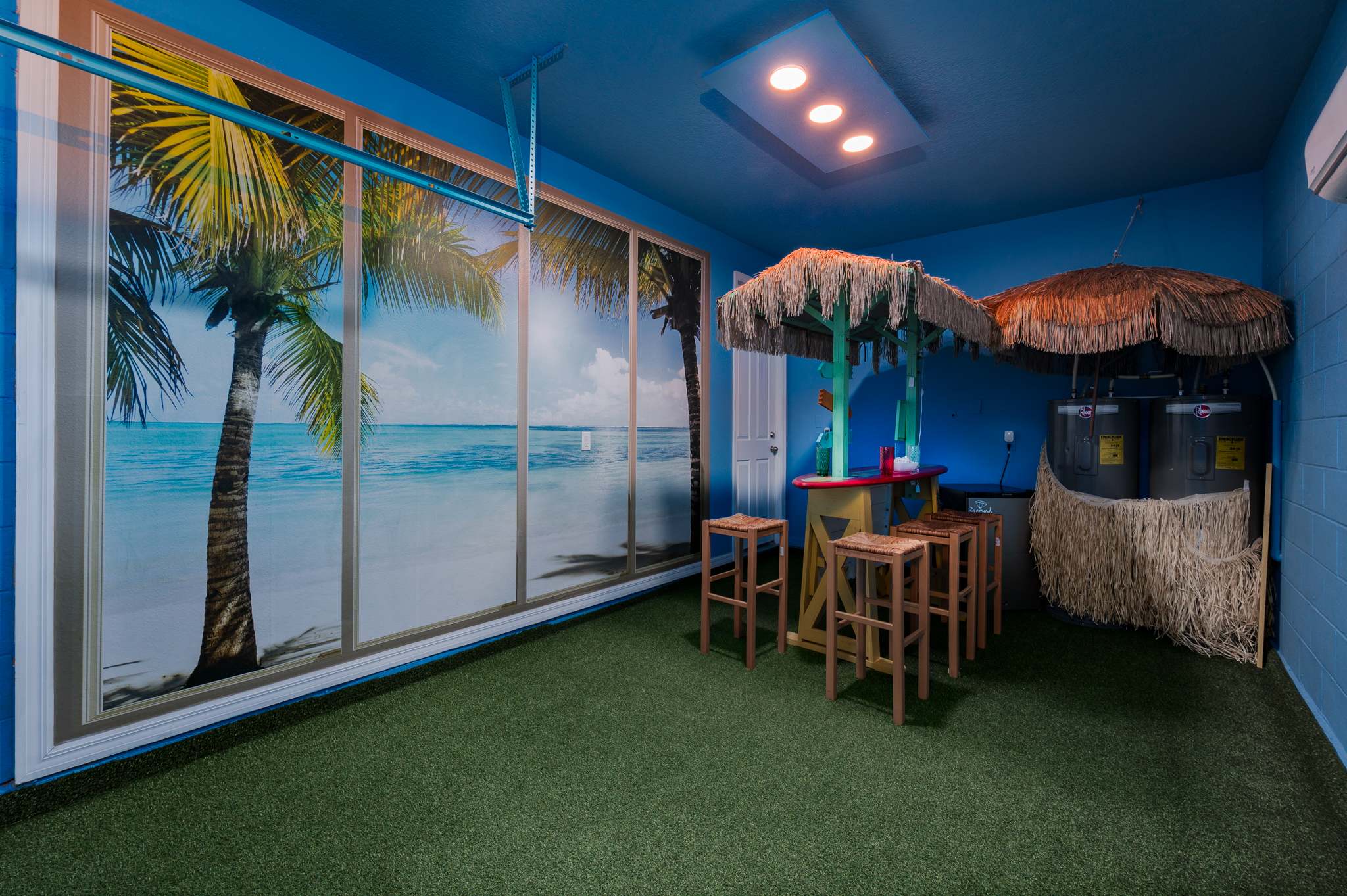 Bring the beach indoors! Our beach-themed area is perfect for a unique and playful experience.