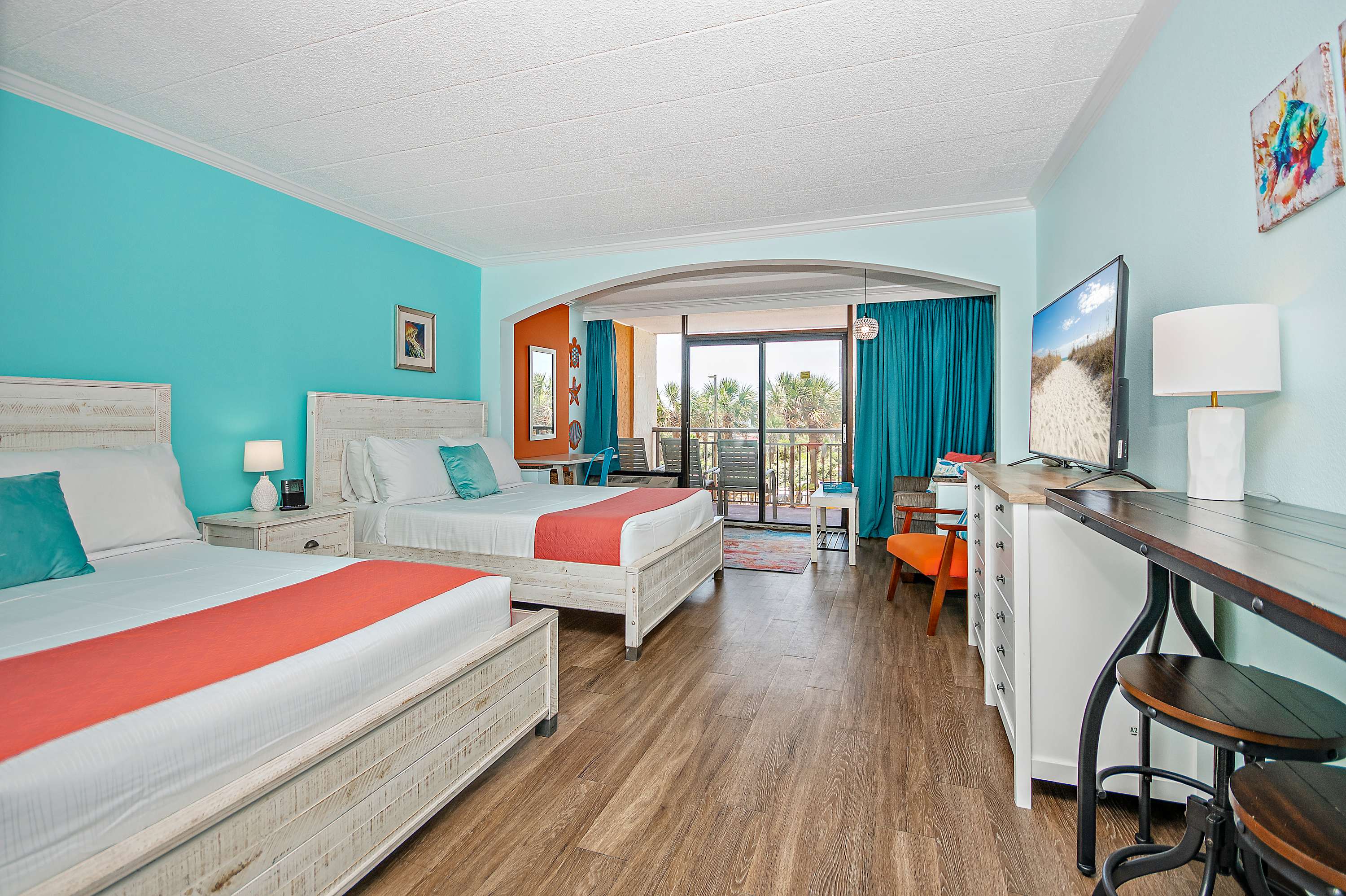 Wake up refreshed in a room that embodies coastal serenity.