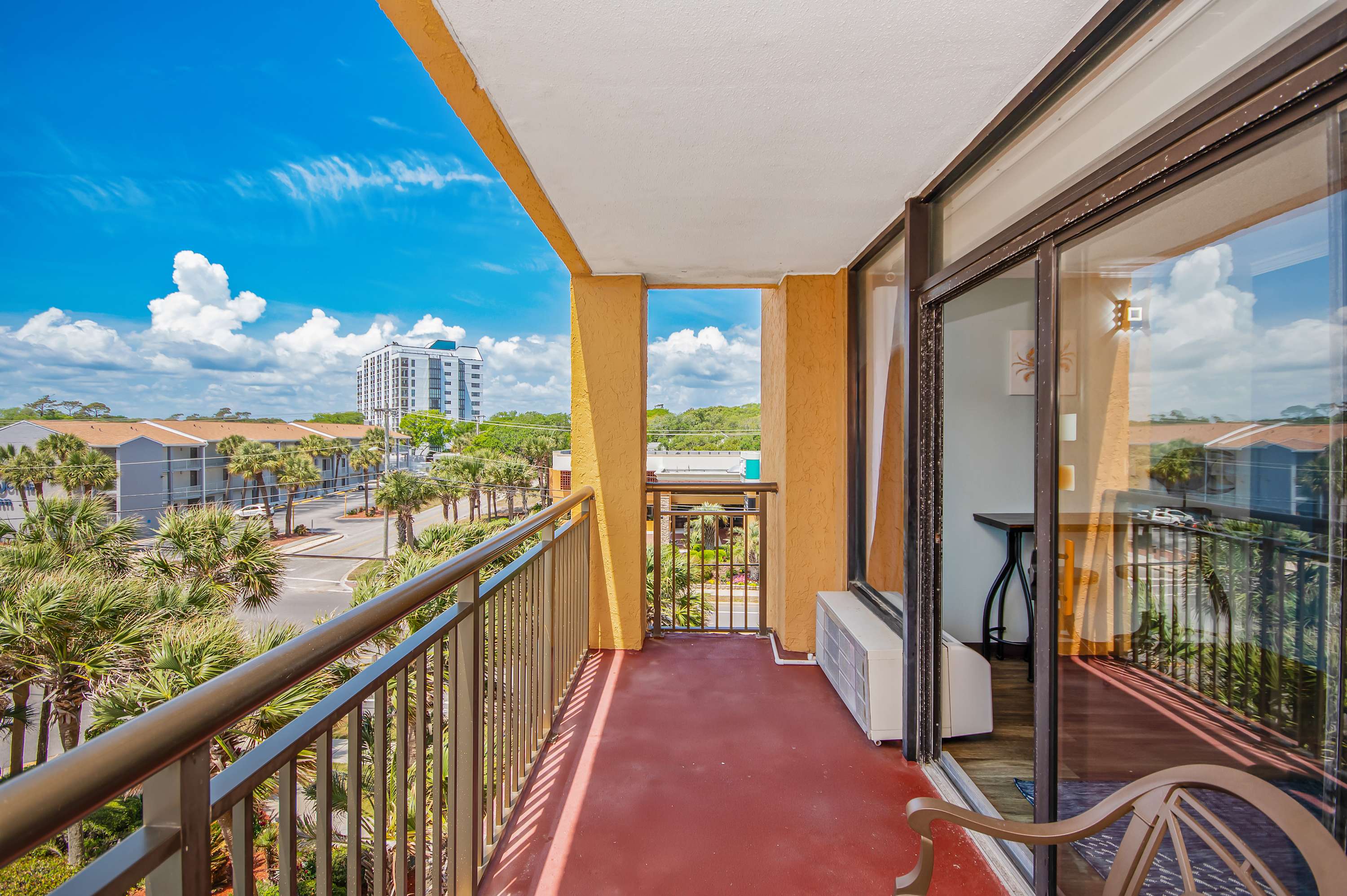 Enjoy the convenience of overseeing the pool from your balcony.