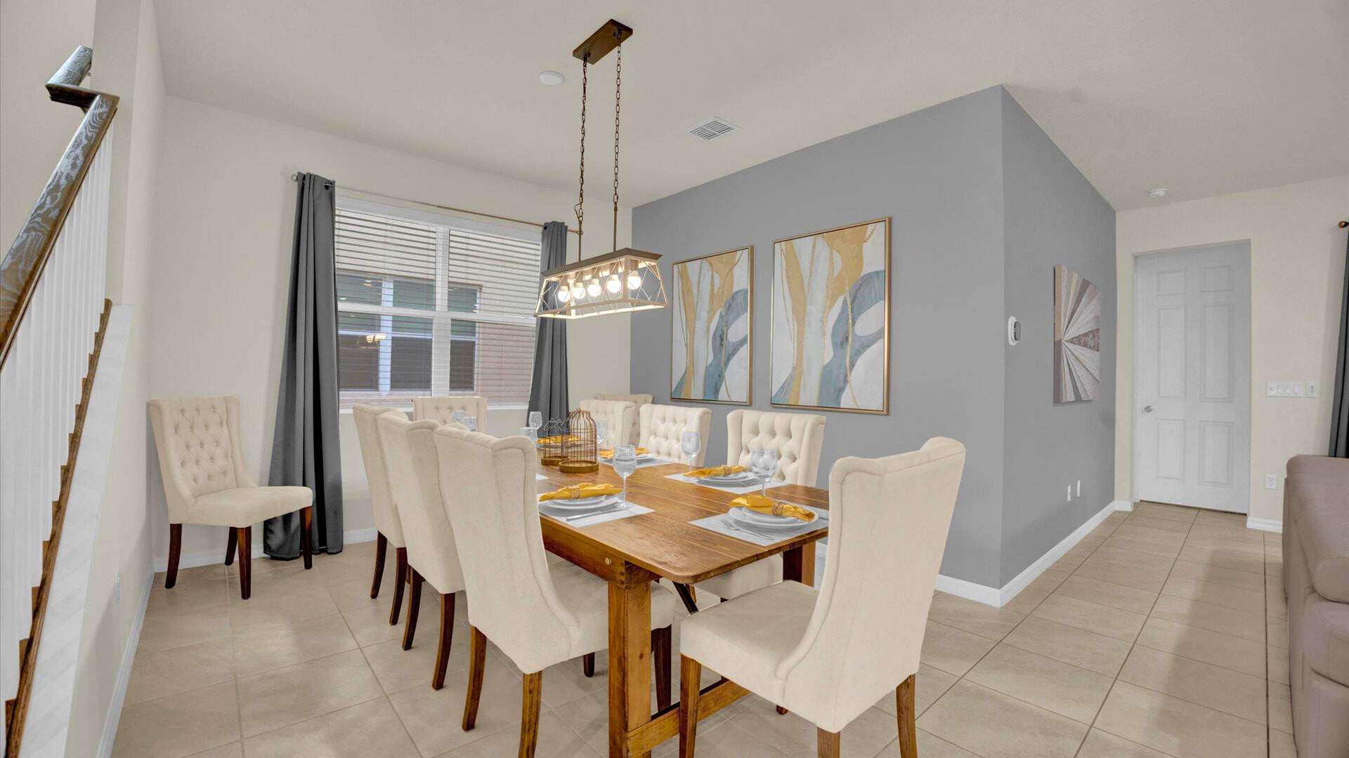 Indoor dining area for shared family meals 