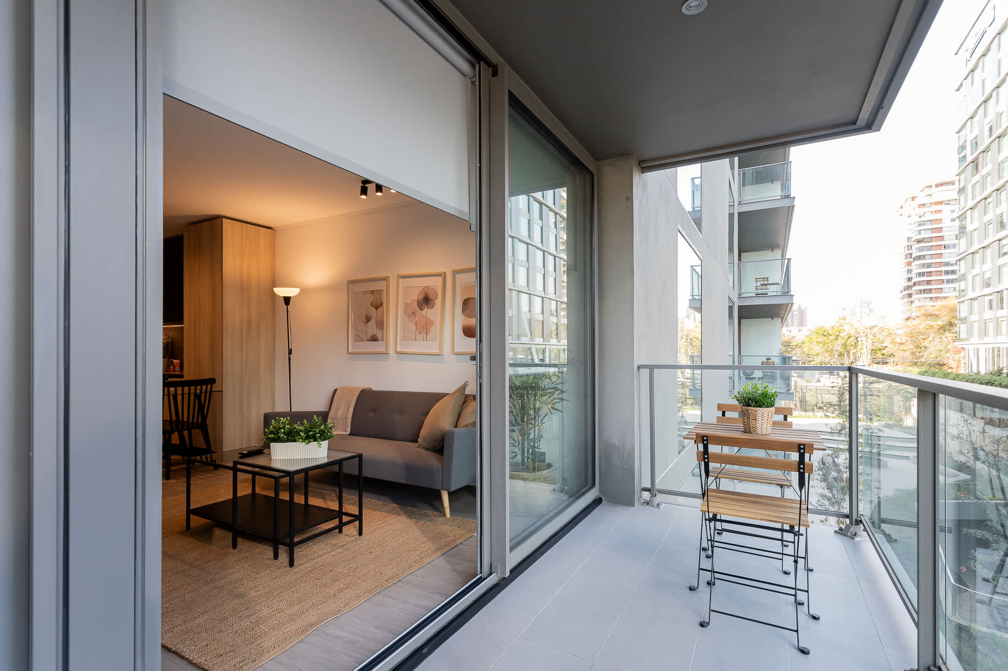 Relax on your private balcony with city views, perfect for morning coffee or evening relaxation.