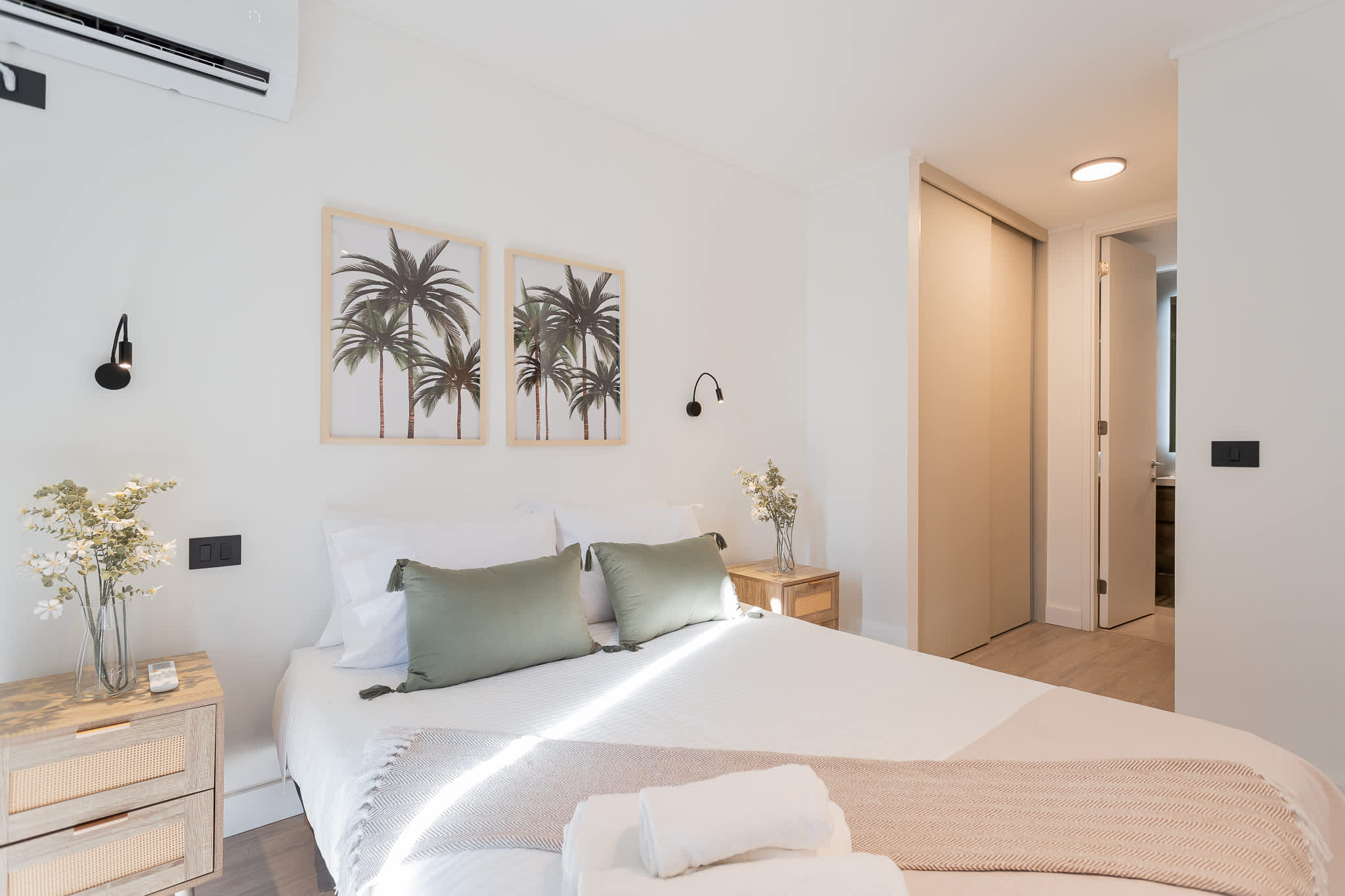 Relaxing master bedroom with a comfortable double bed for a restful night's sleep