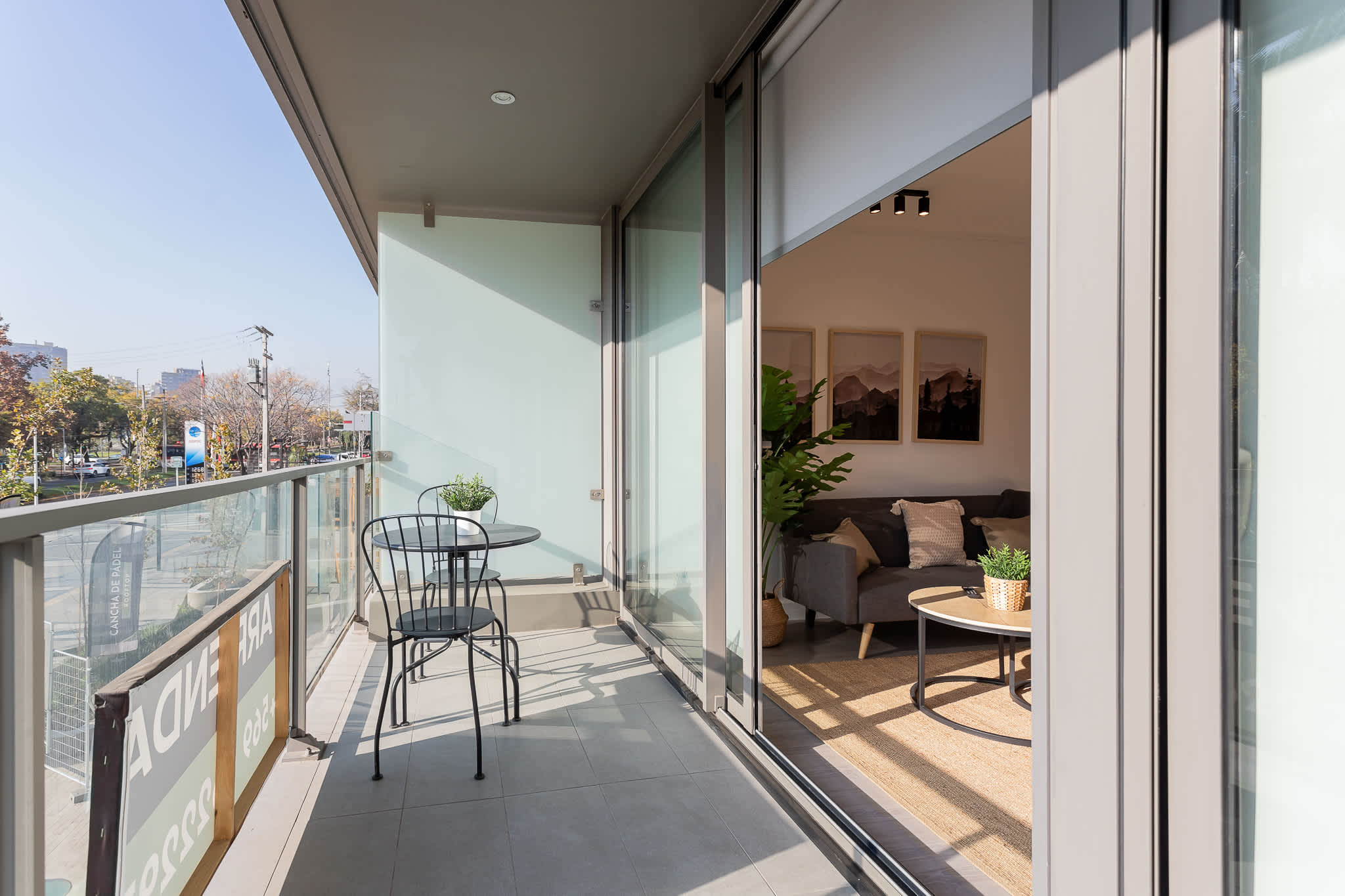 Enjoy a cozy retreat with a sunny balcony and inviting living space, perfect for relaxation and unwinding.