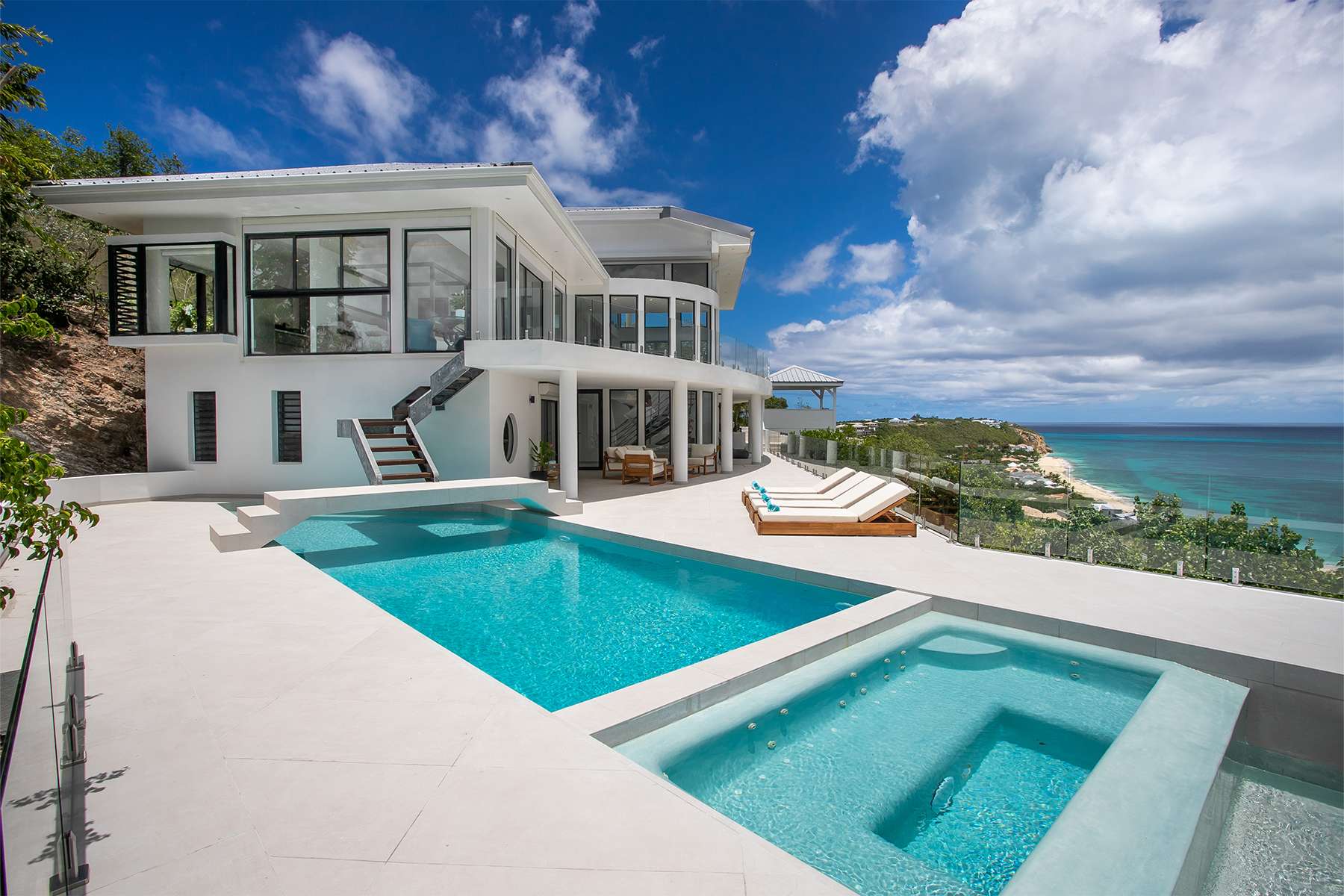 Villa Aqua Rock – Contemporary Cliffside Luxury Overlooking Baie Rouge, St. Martin — Les Terres Basses — vacation rental