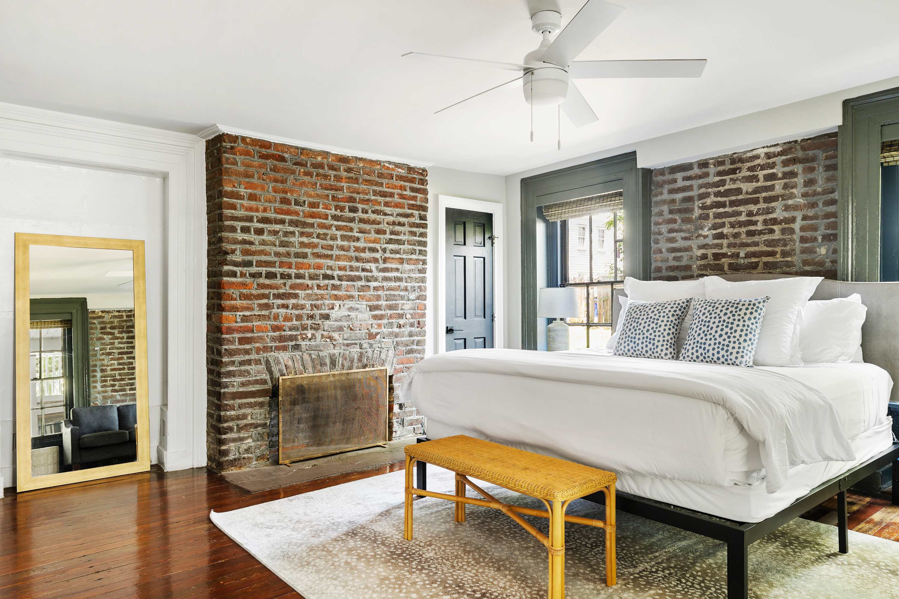 Bedroom #2: King Bed, Ceiling Fan & TV