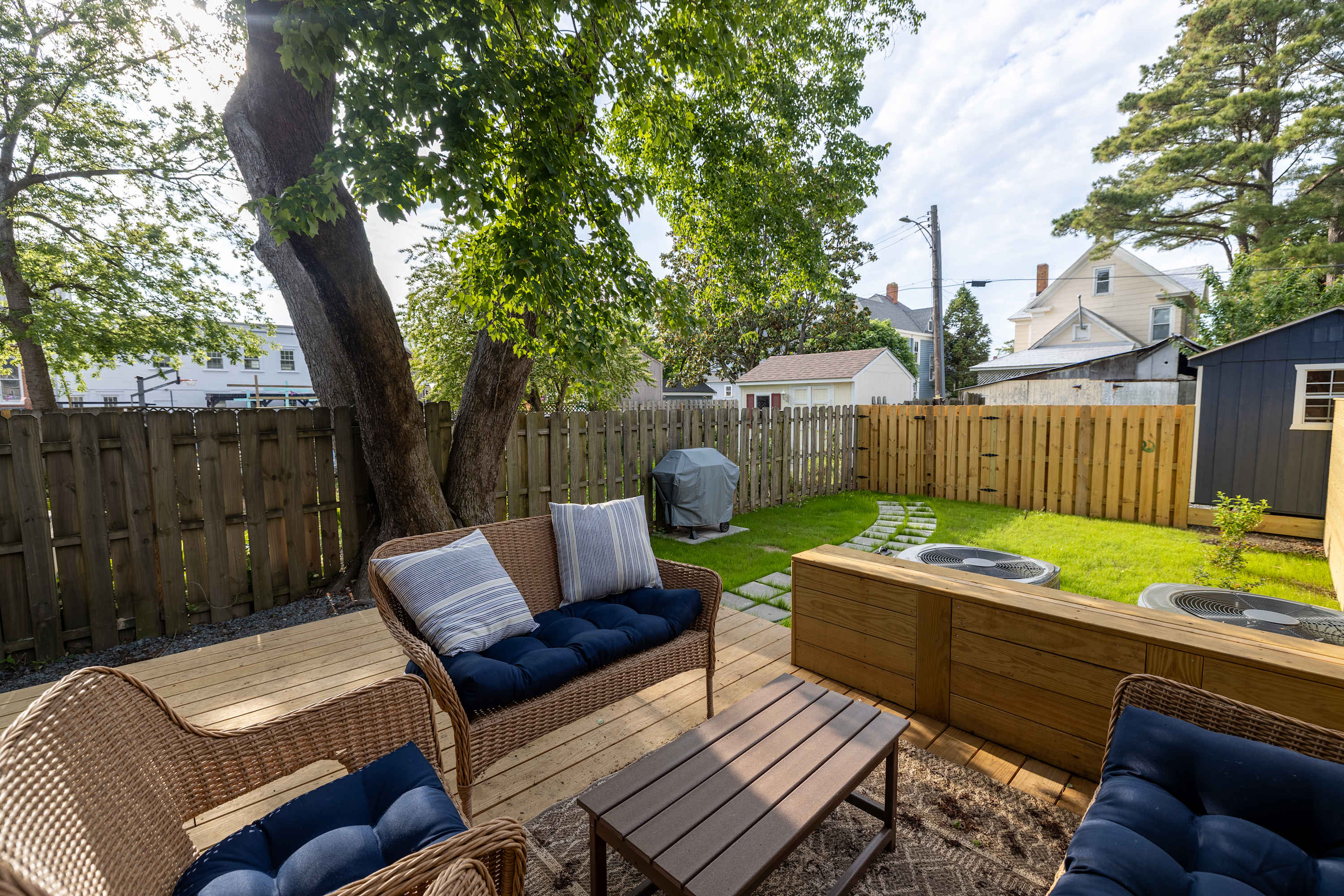 Backyard & Deck area