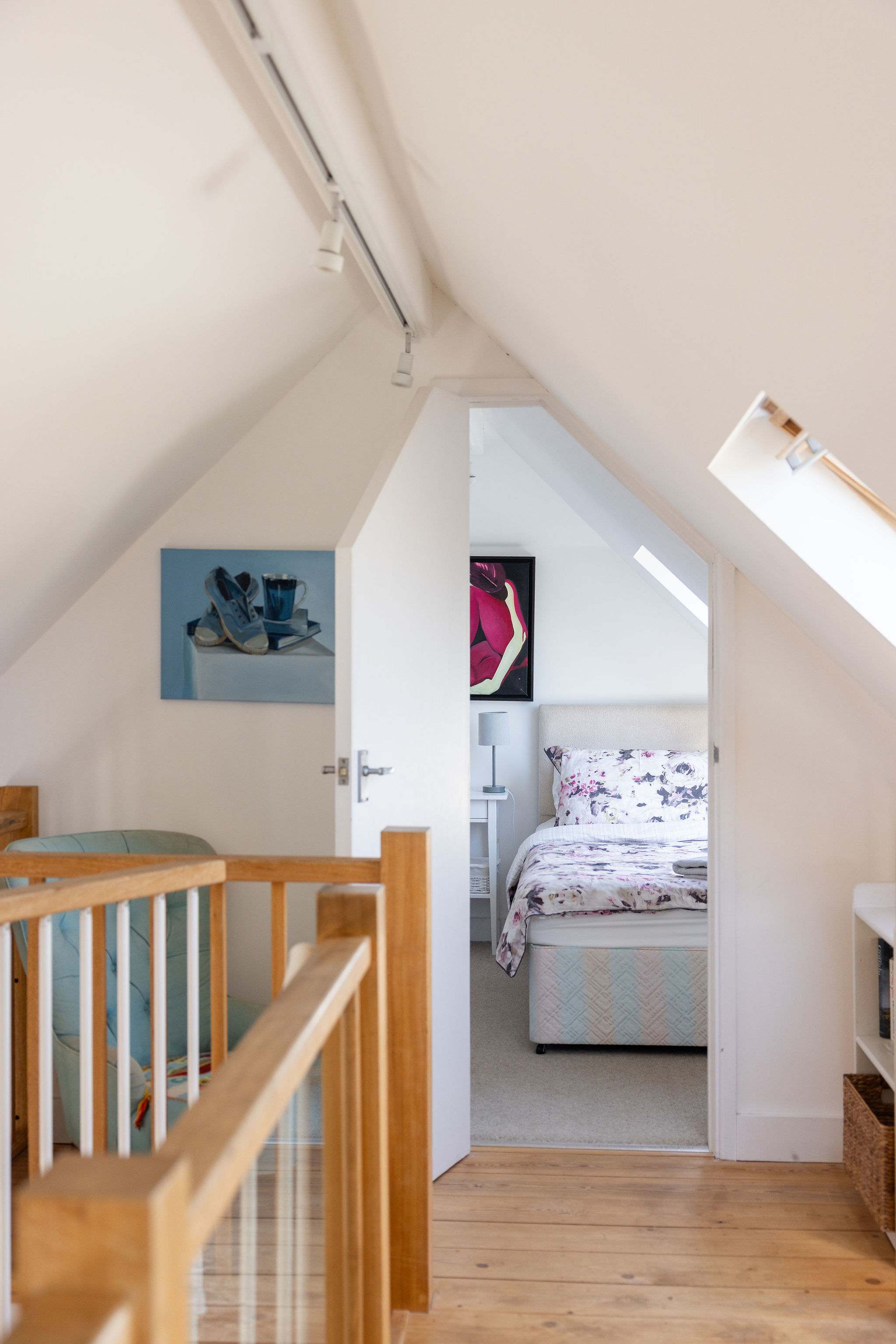 Upstairs you'll find a twin bedroom, perfect for siblings or friends to share.