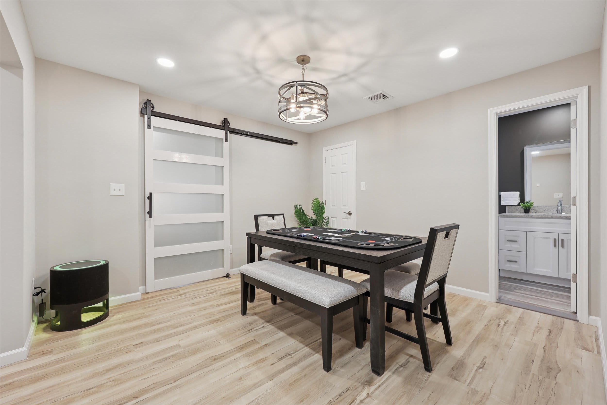 Light-filled dining space perfect for morning coffee or evening meals