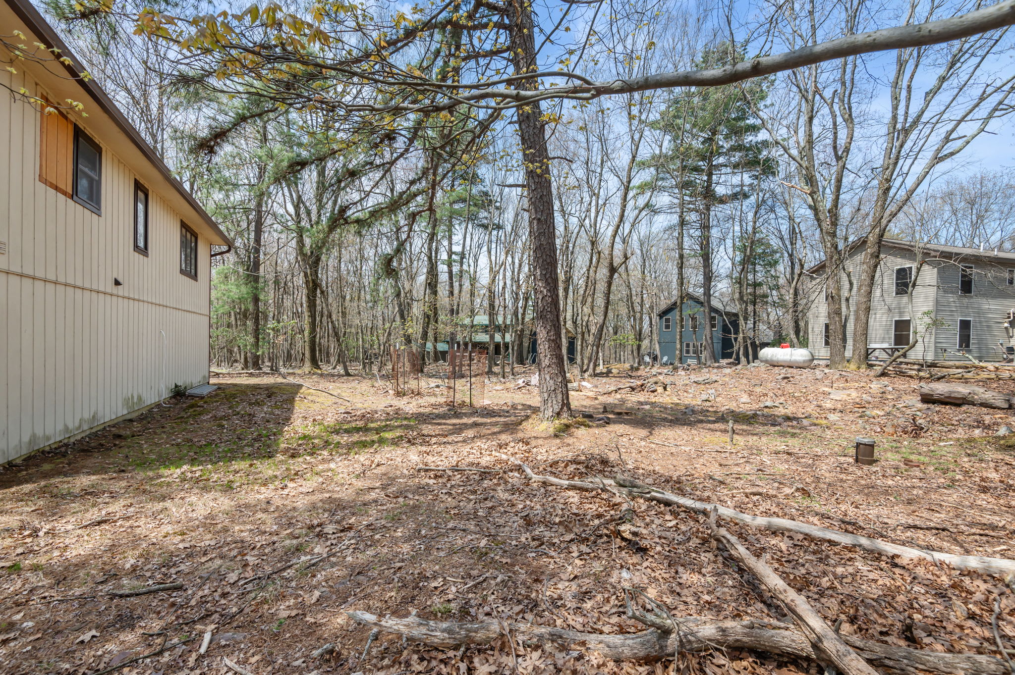 Private wooded lot with spacious yard and natural Poconos scenery