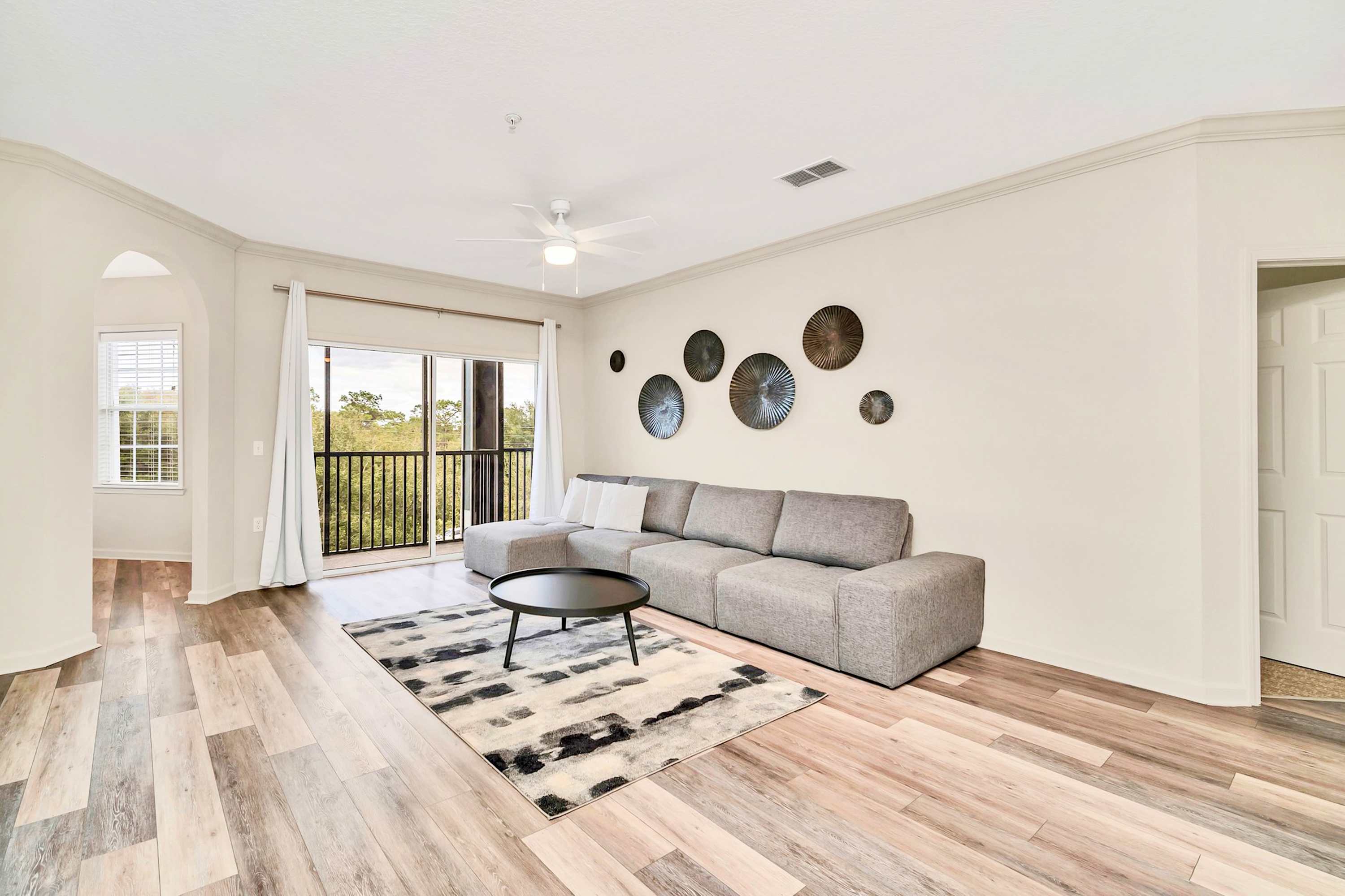 Living room with modern furnishings