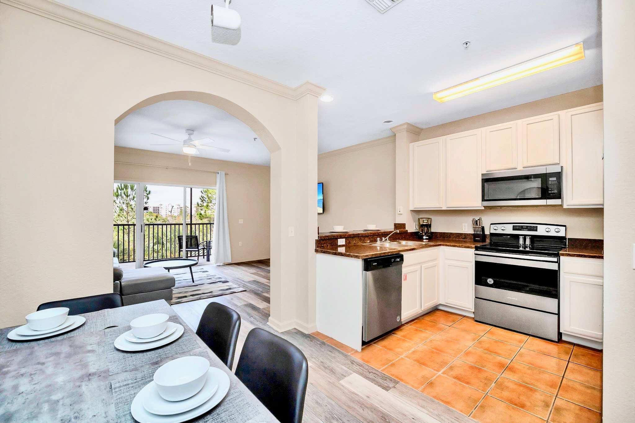 Kitchen and dining area