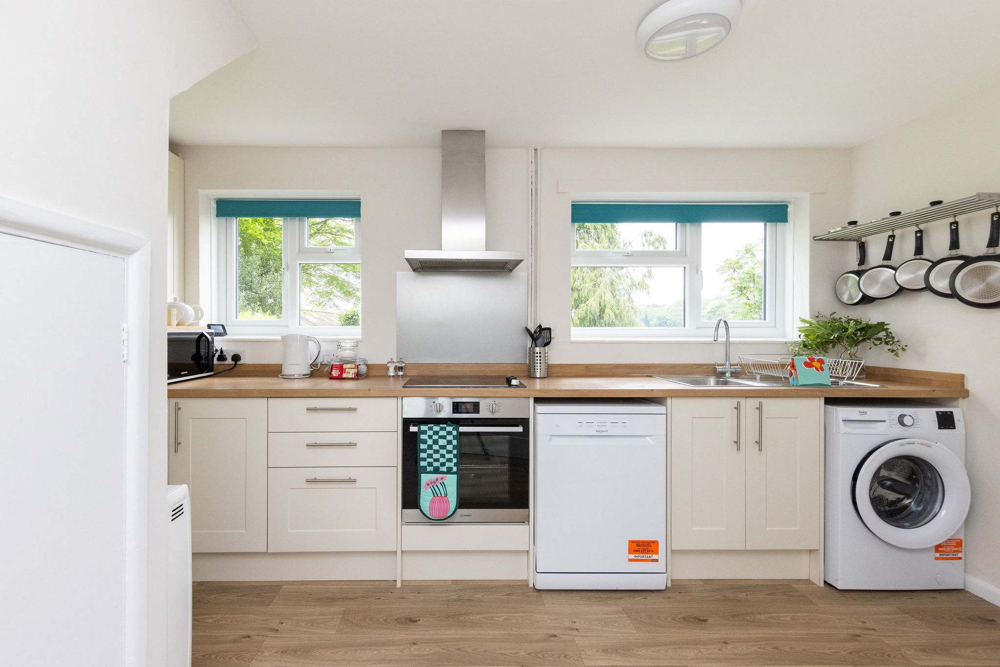 The fully equipped kitchen has everything you need for your stay.