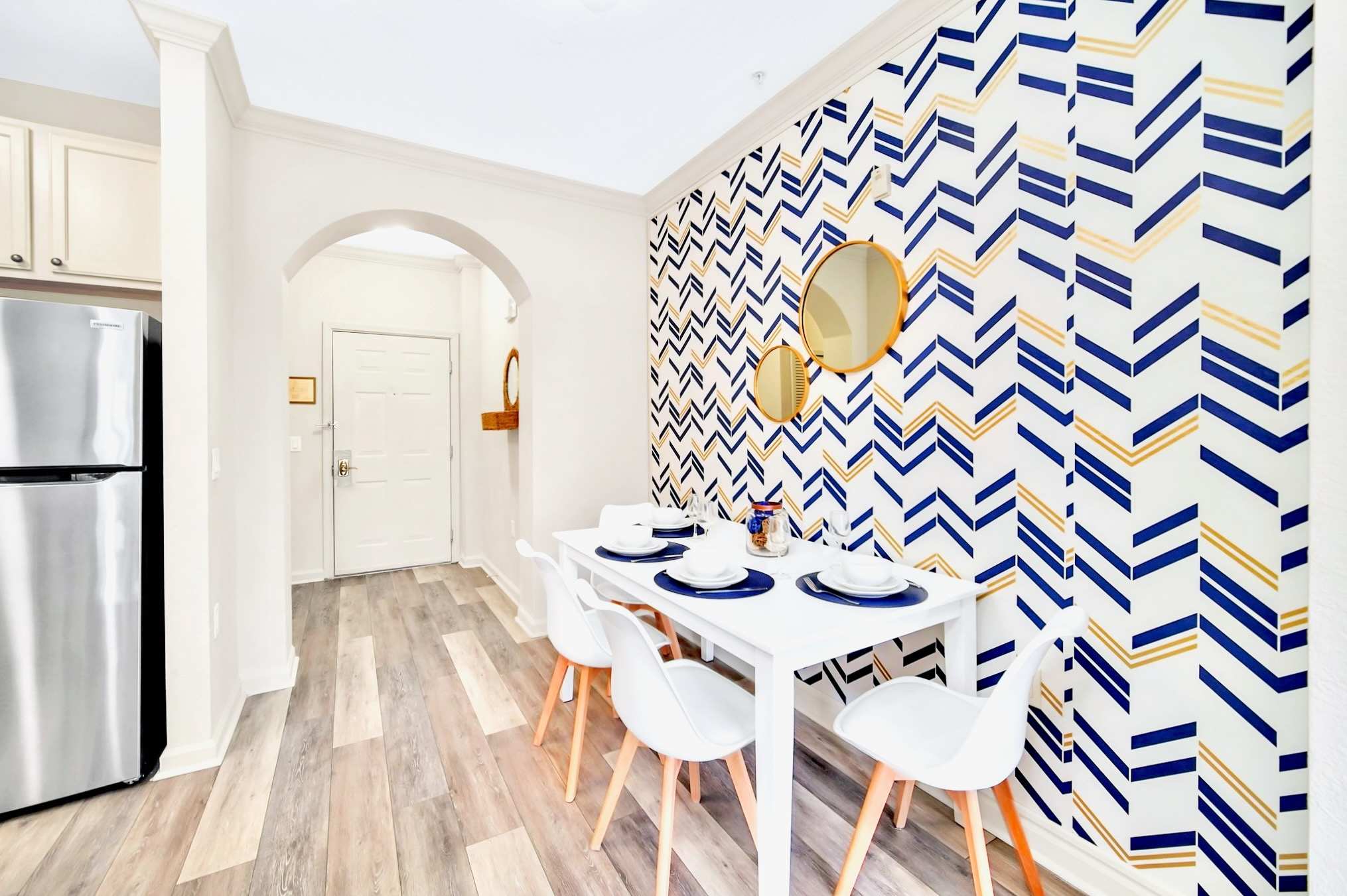 Stylish indoor dining area for shared meals 