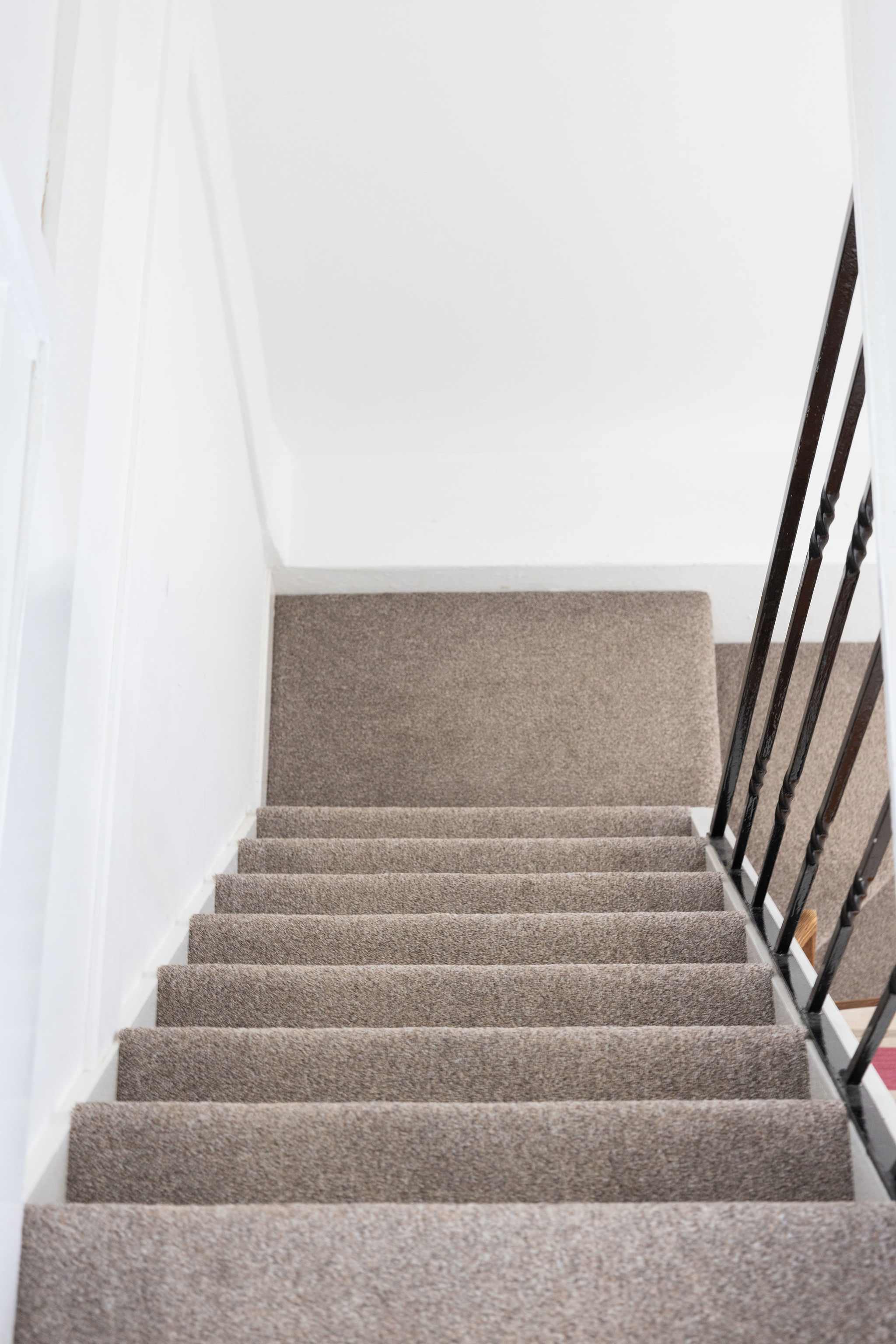 Stairs connecting both levels of the home