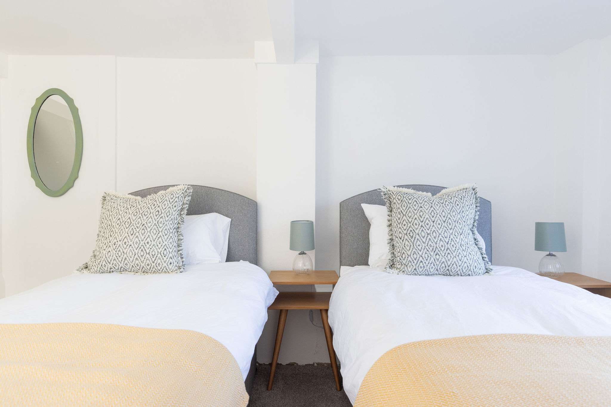 Cosy twin beds, perfect for kids or friends