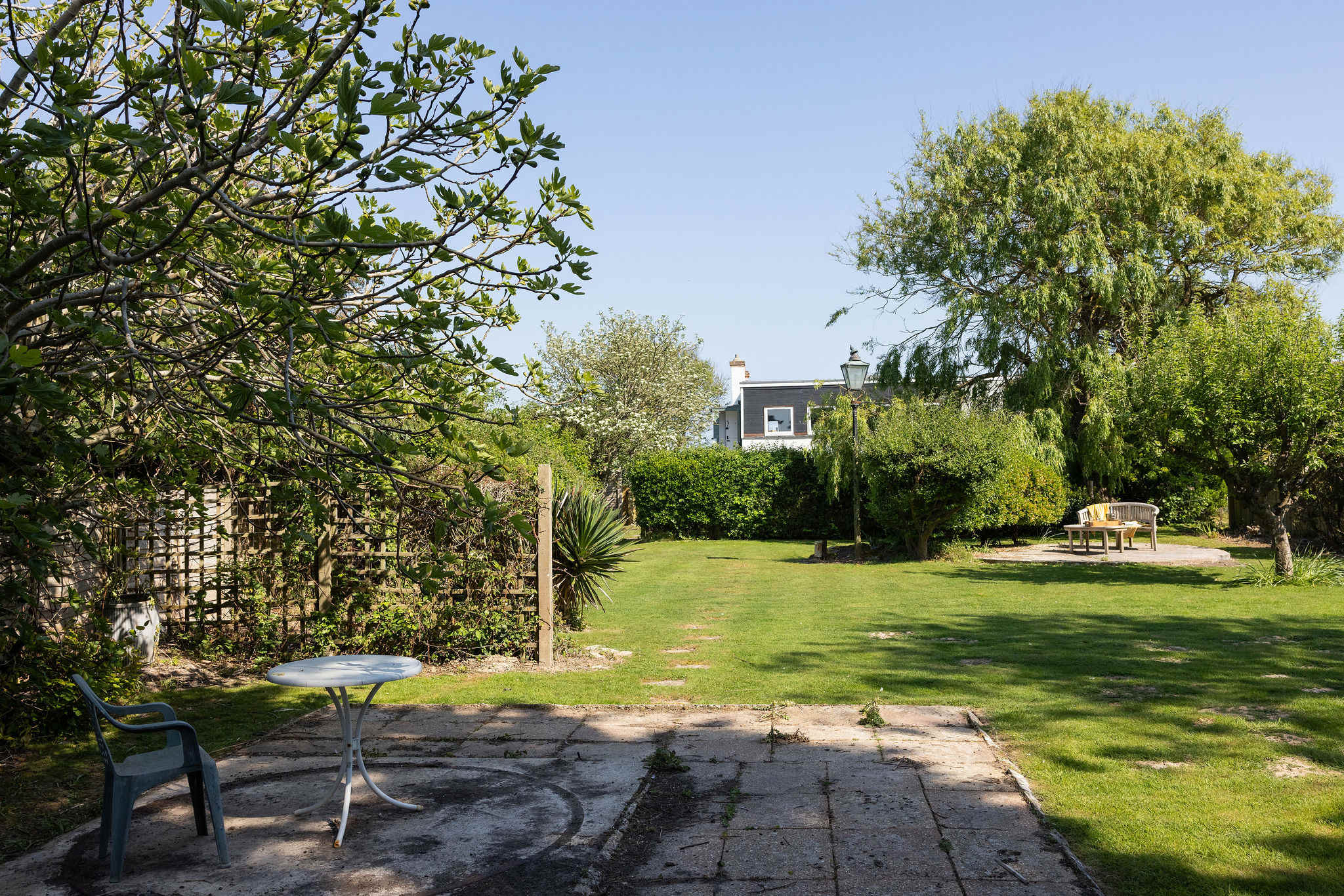 Rear garden from the back of the garden looking onto the house