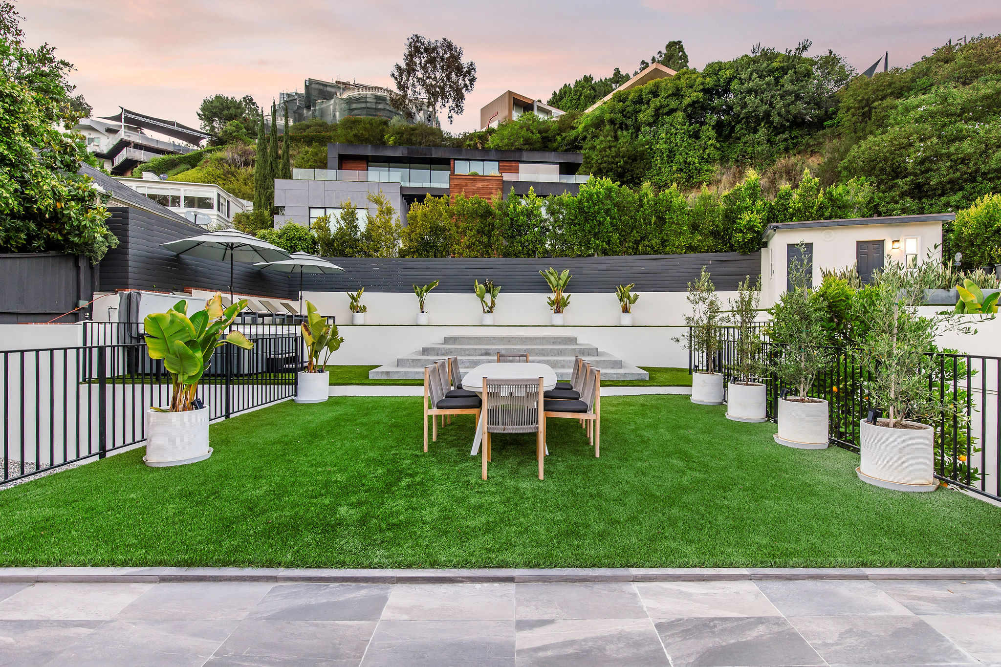 Gather here for golden hour dinners