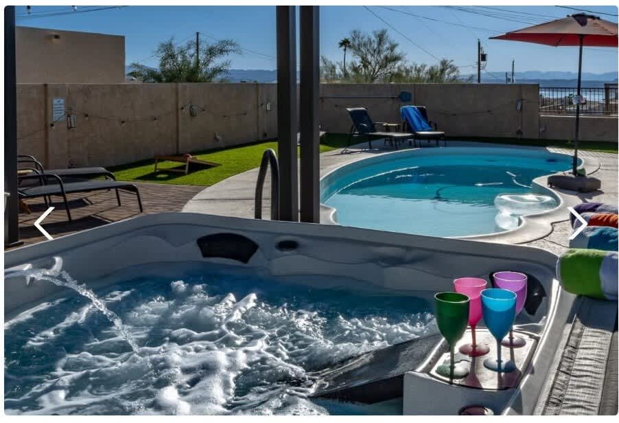 Lake Paradise Hot Tub Pool FirePit  Dog Friendly | Lake Havasu City | Ready To Getaway