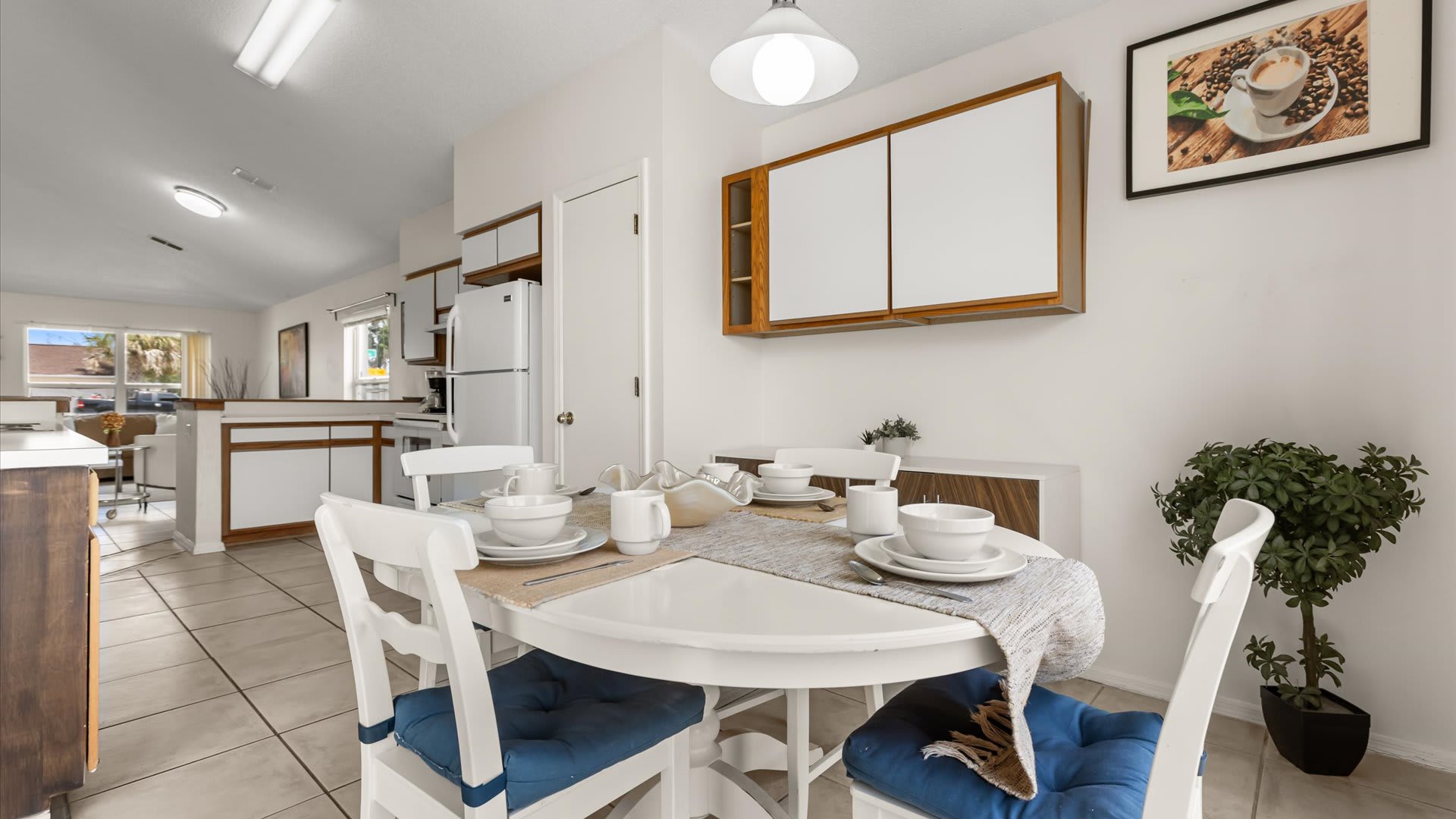 Second indoor dining area with natural light