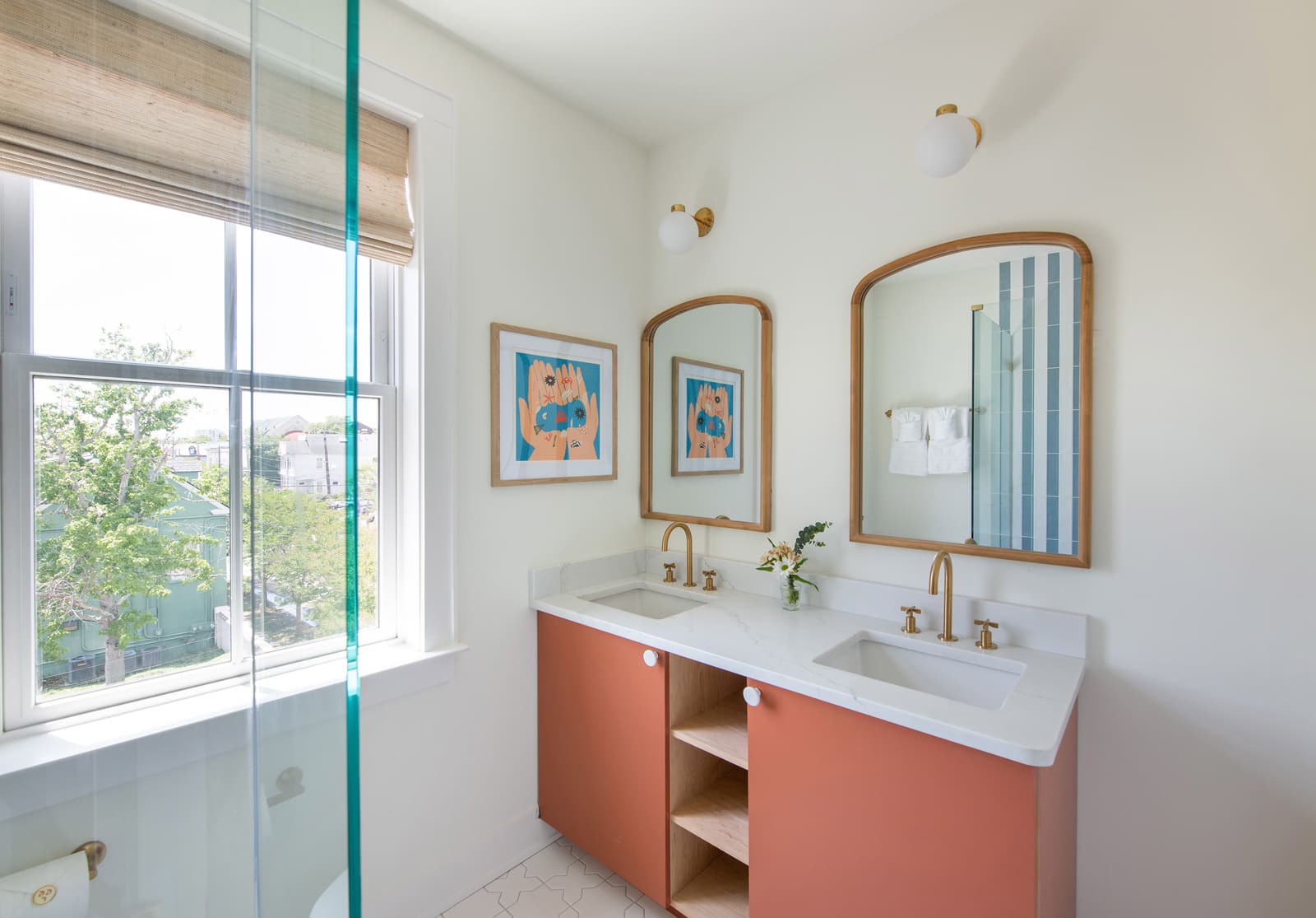 Bathroom #1: Walk-in Shower + Double Vanity