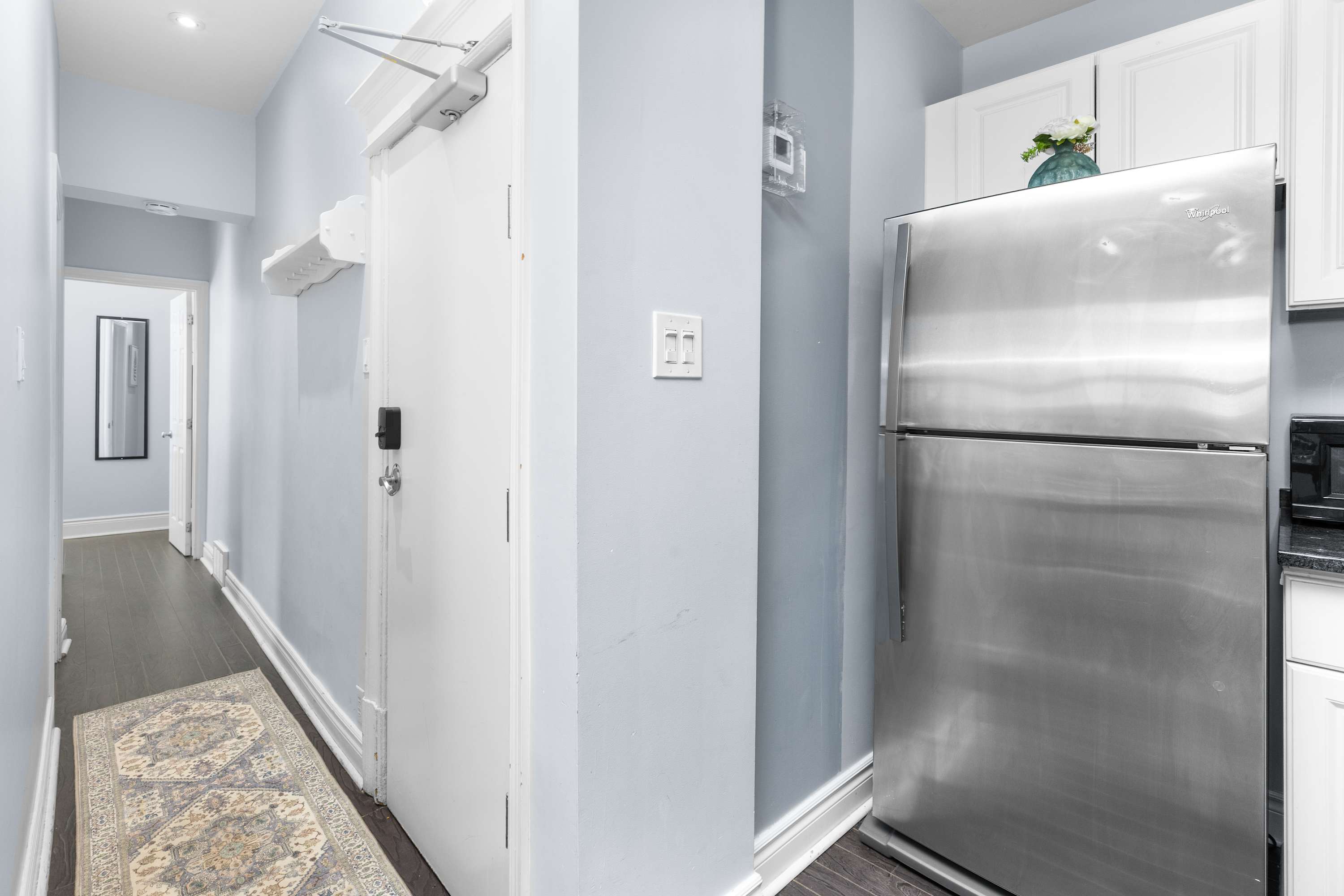 Fridge and freezer in the kitchen