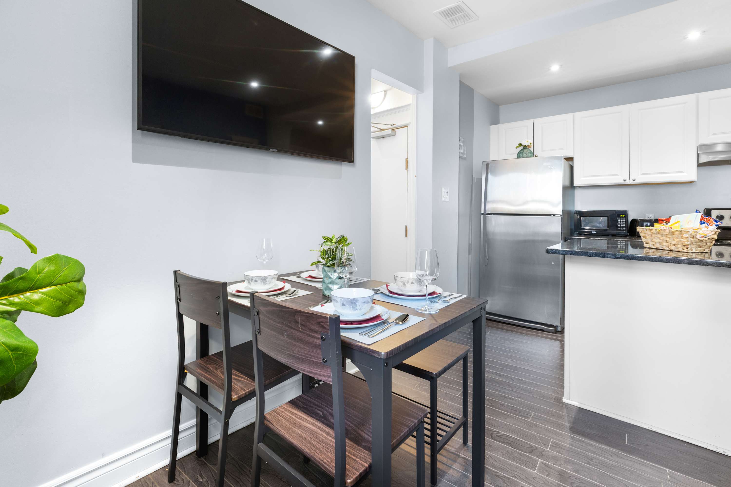 Indoor dining area for shared meals