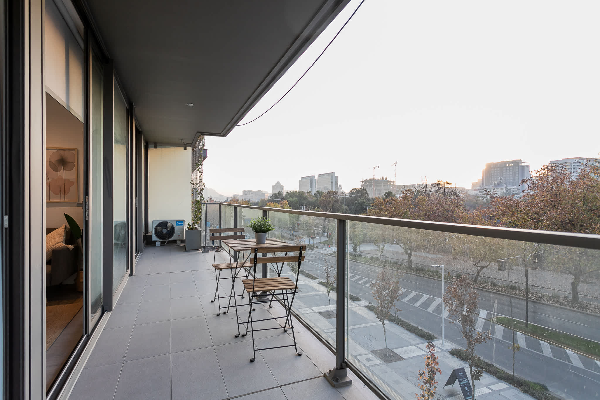 Your private balcony, your perfect escape. Enjoy the Santiago air from the comfort of your own terrace.