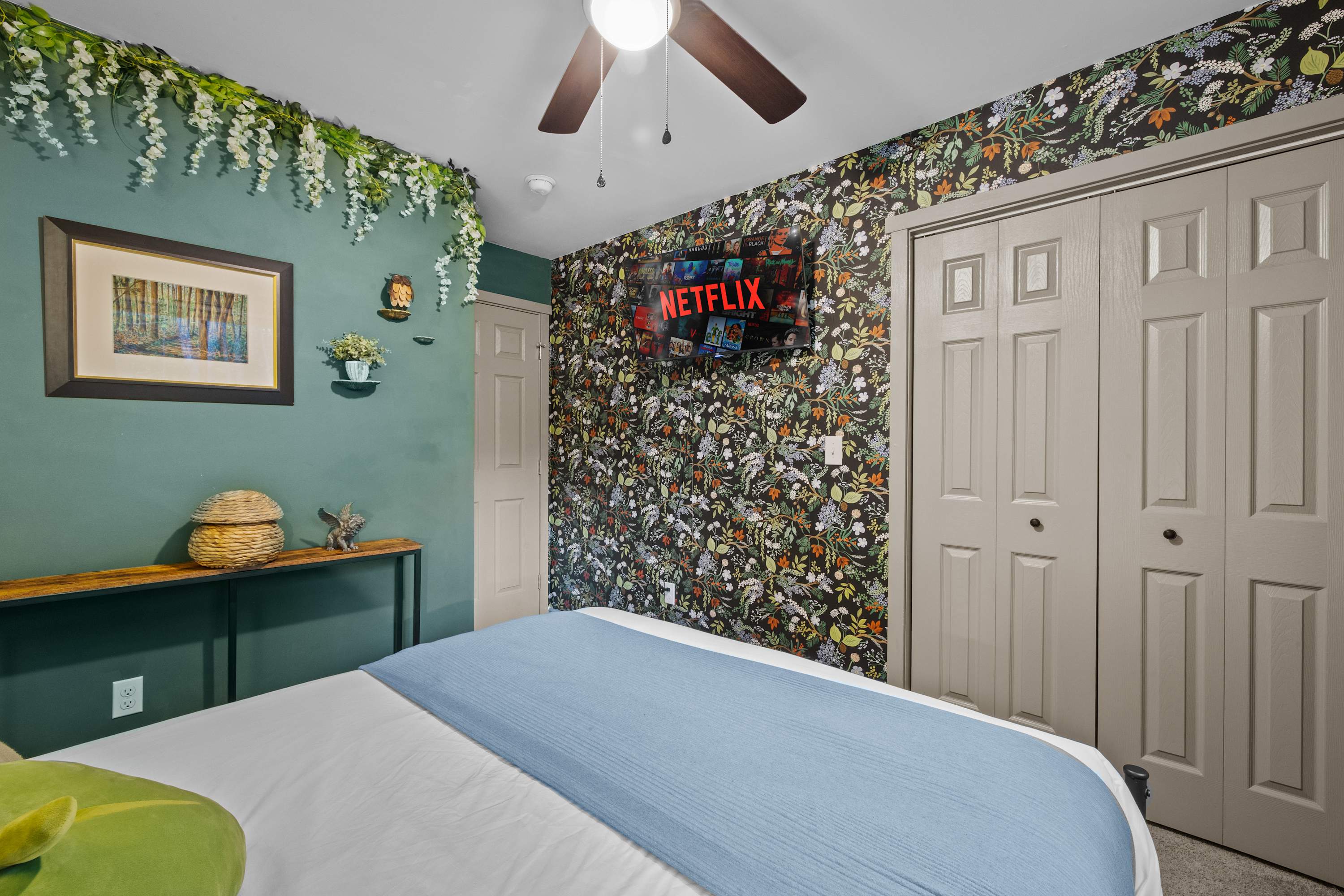 Bedroom # 2 with a queen bed—your private retreat for a Good Knight’s sleep.