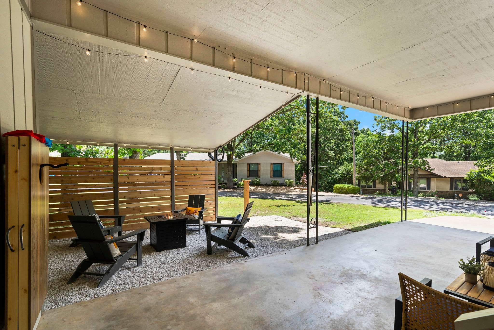 Enjoy covered outdoor space
