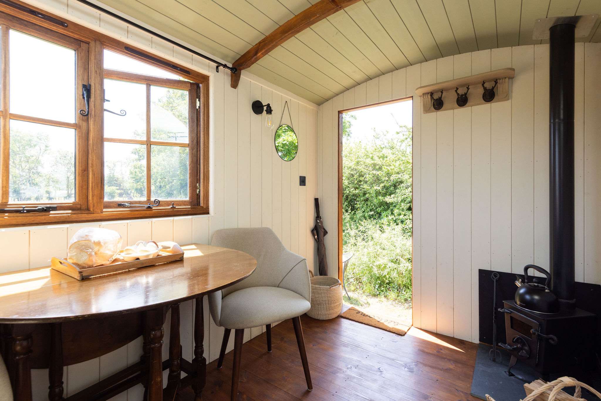 The interiors are warm and welcoming