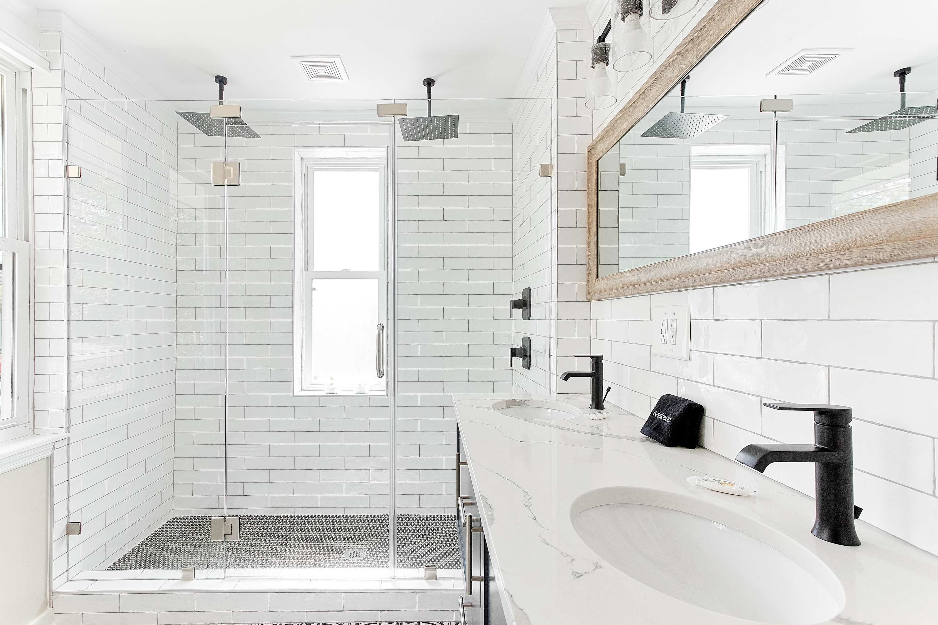 Bathroom 1: Walk-in Shower w/ double shower heads 