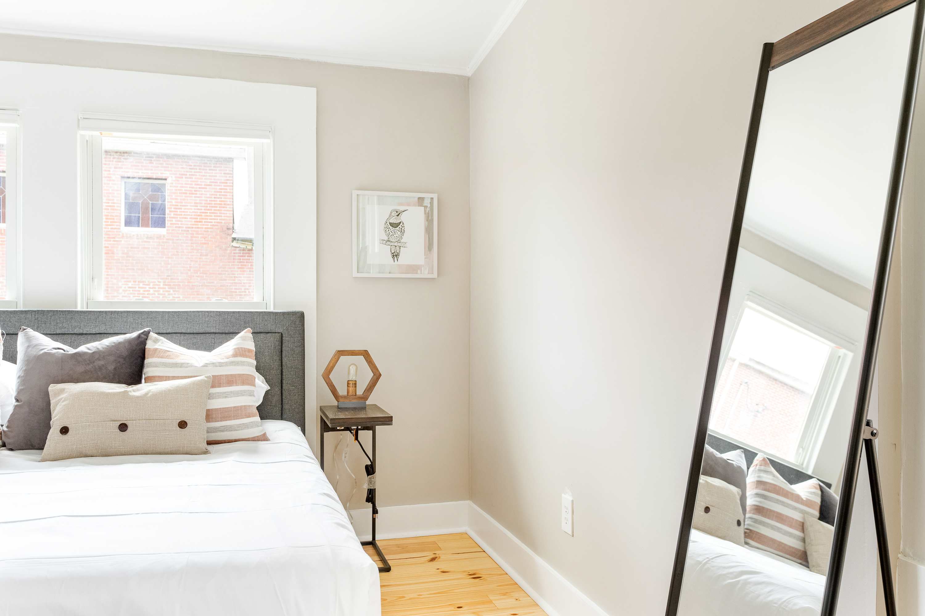 Bedroom 1: King Bed + Desk