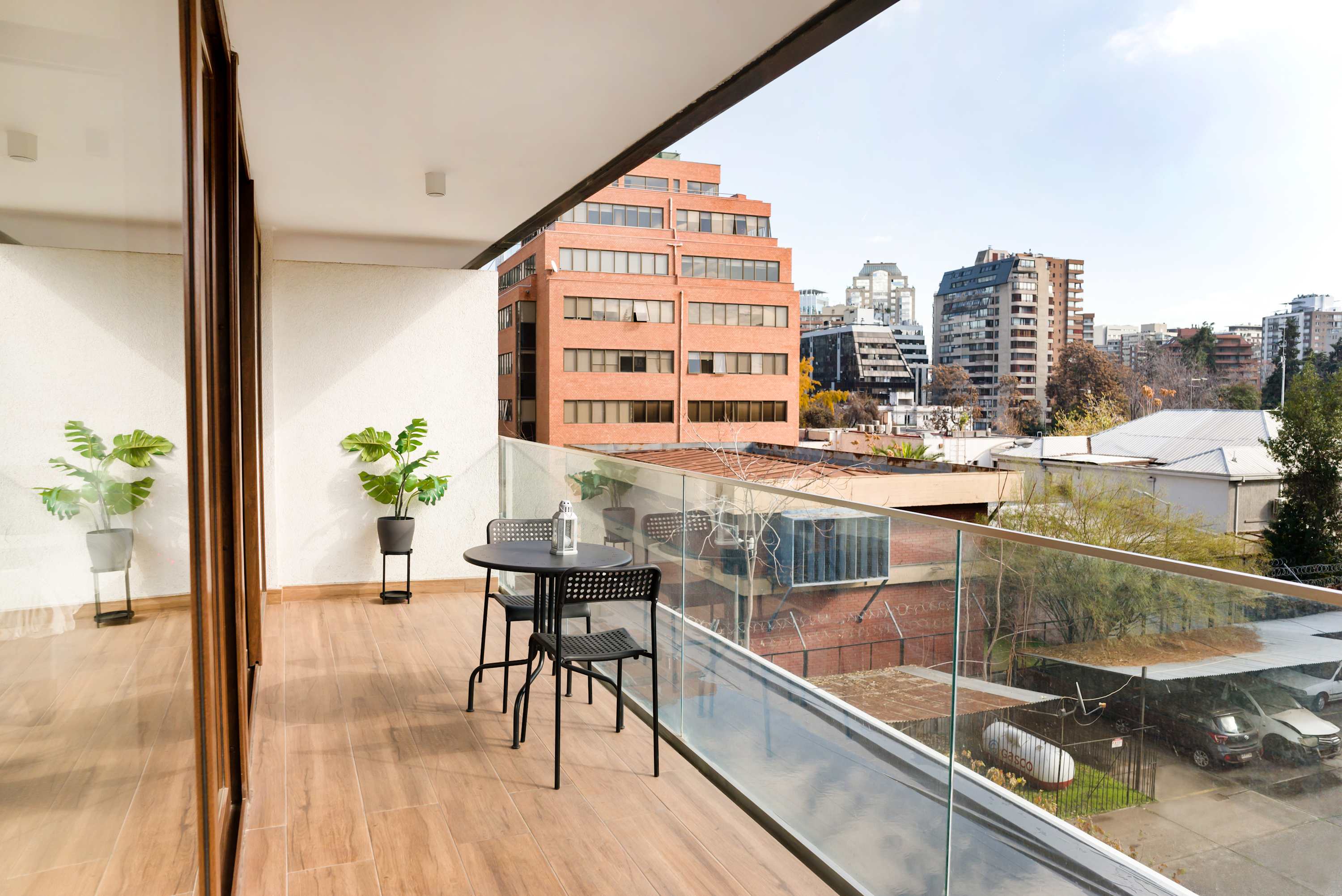 Enjoy stunning city views from this spacious private balcony, perfect for morning coffee or evening relaxation.