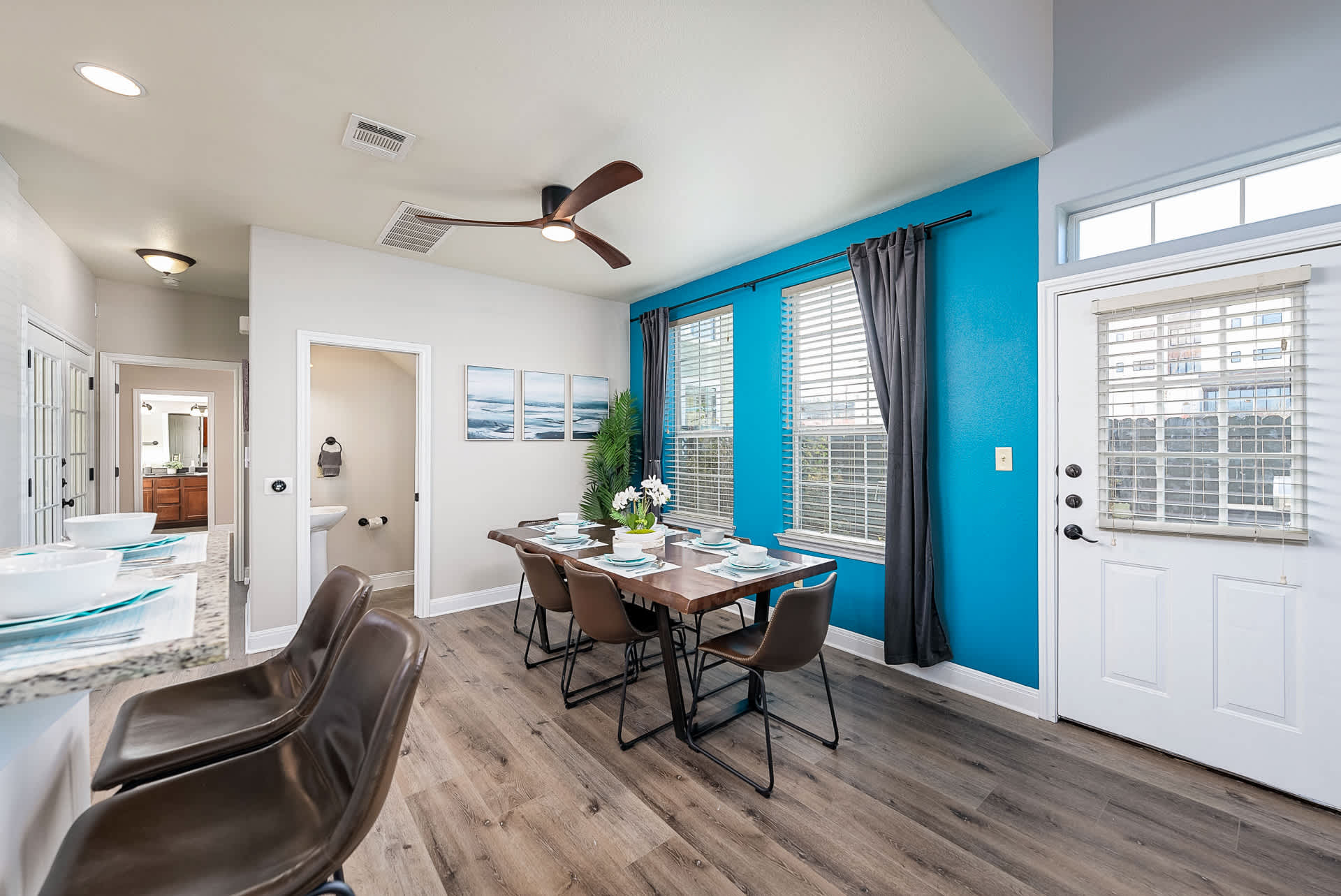 Indoor family dining area 