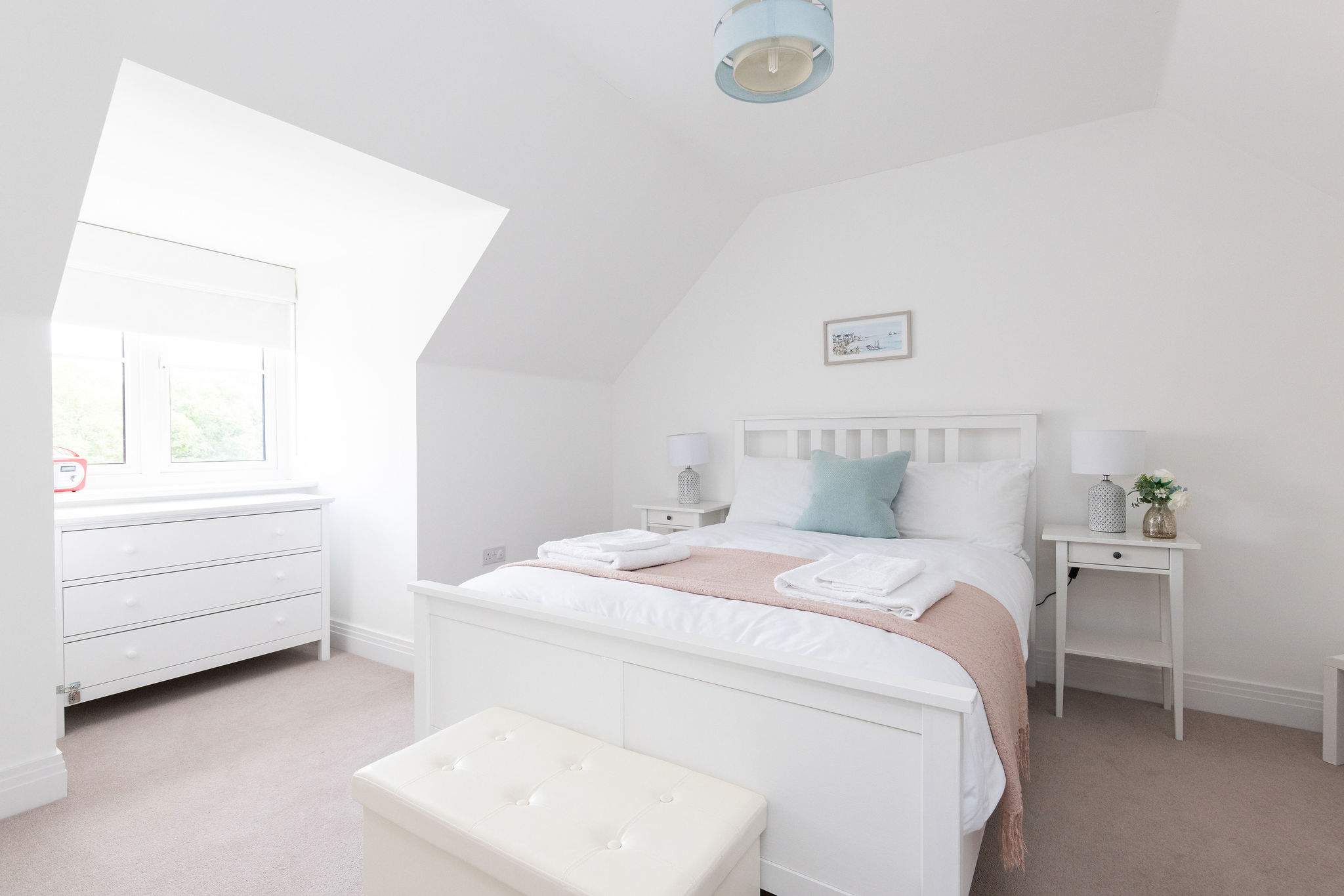 Enjoy the bright and airy feel of our bedrooms, perfect for winding down after a day exploring the West Sussex coast.