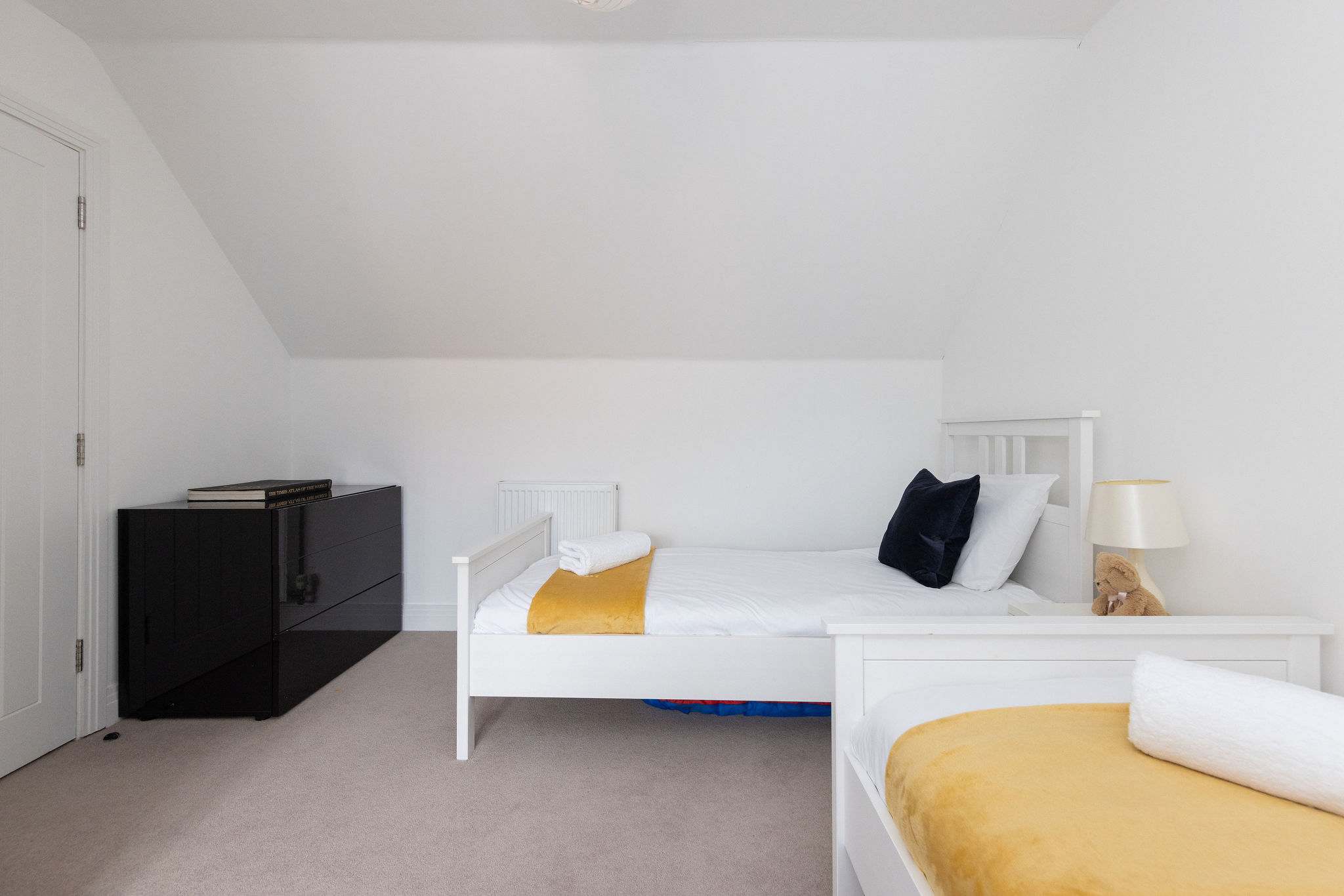 The spacious twin room, offering plenty of room to unpack and make yourself at home.