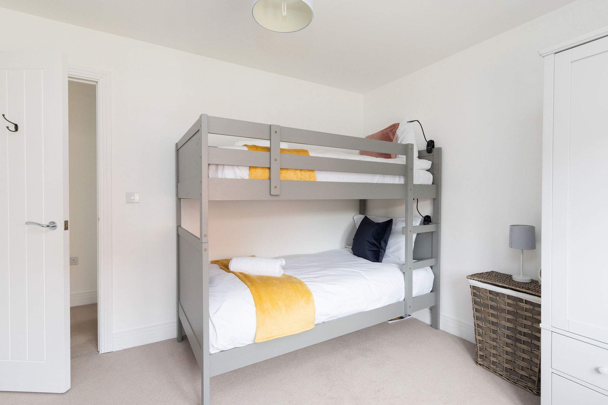 The bunk bedroom is perfect for younger guests to share.