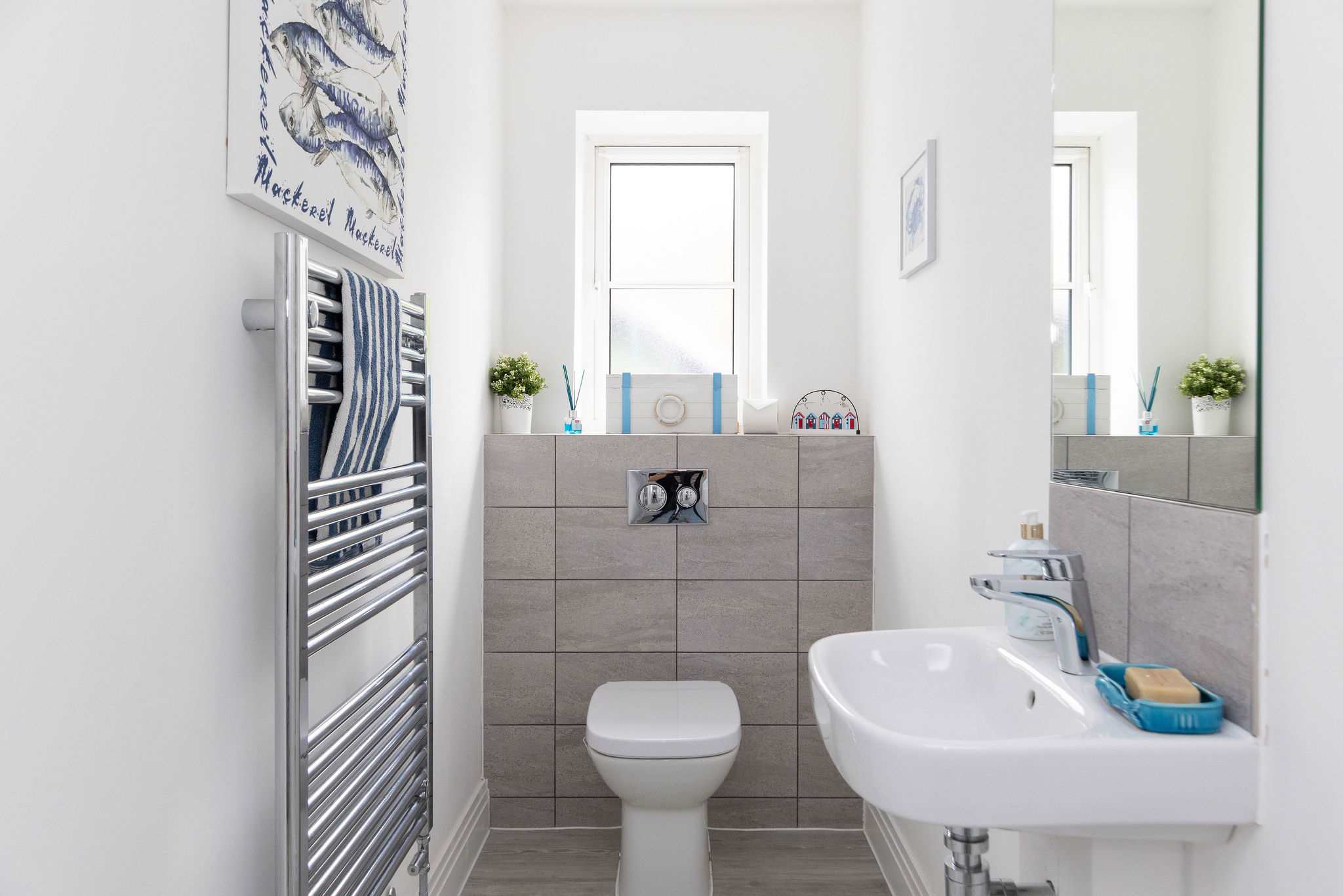 The convenient and stylish comfort room.