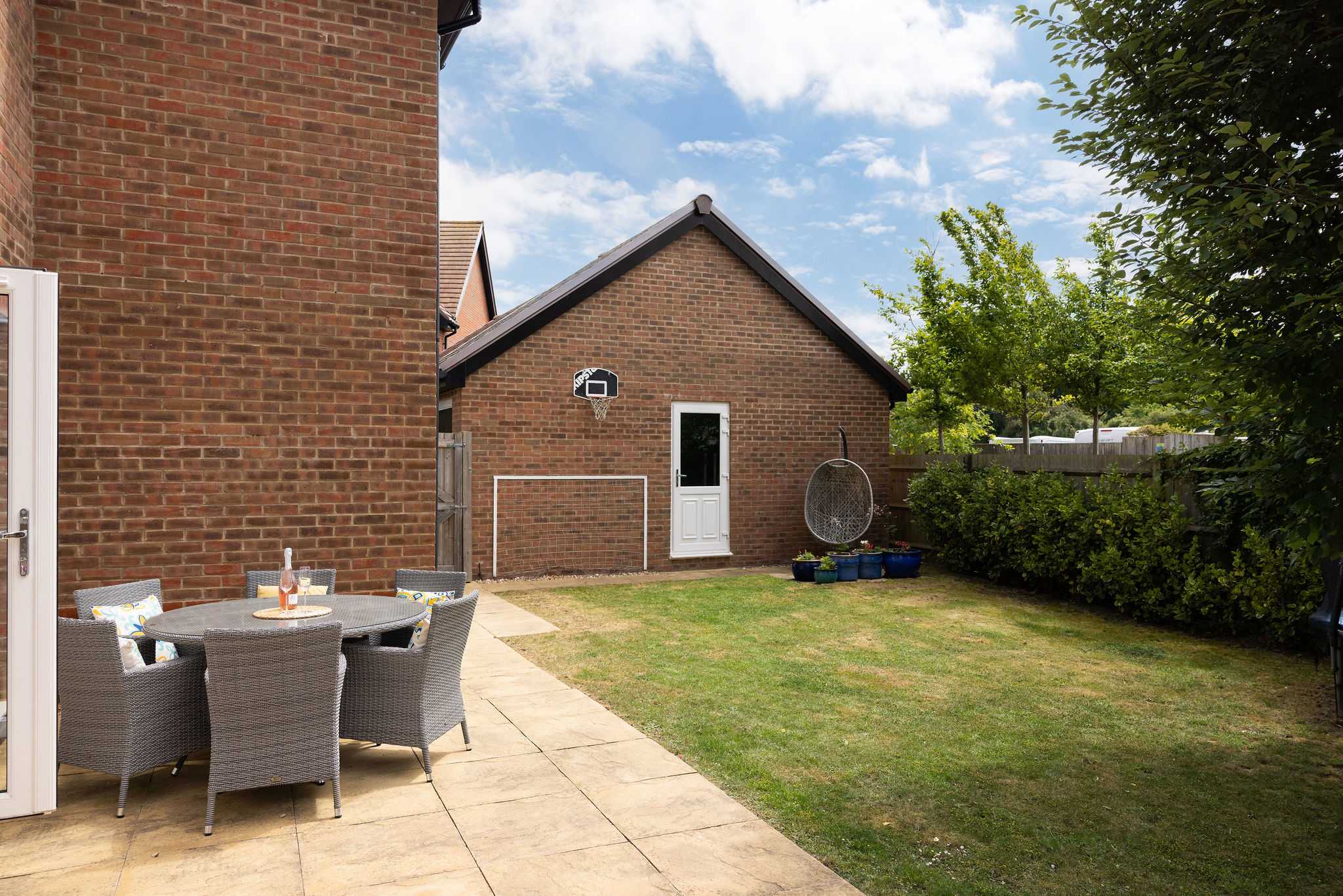 Relax or dine on the patio in our private garden.