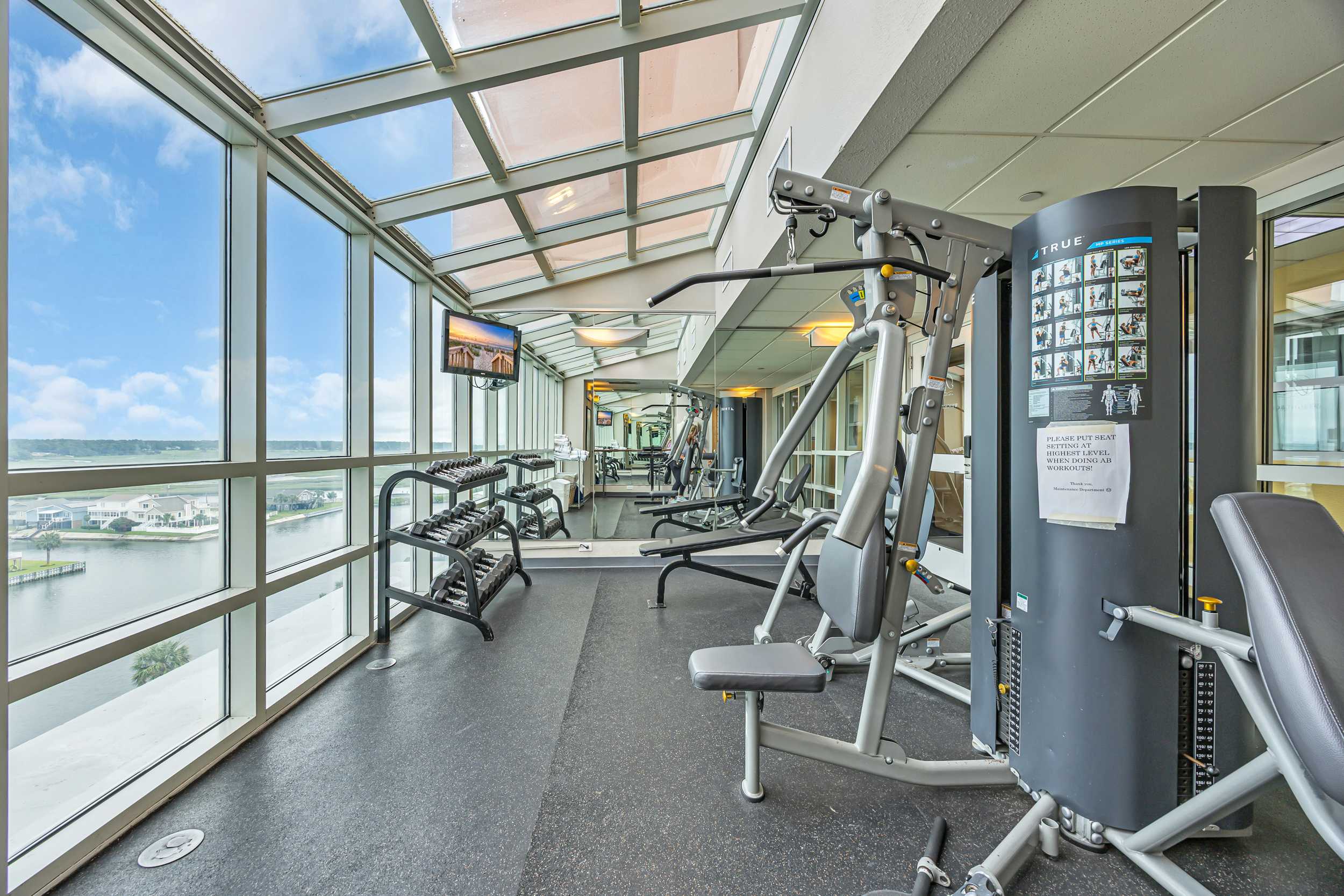 Gym Overlooking Cherry Grove Marsh Inlet