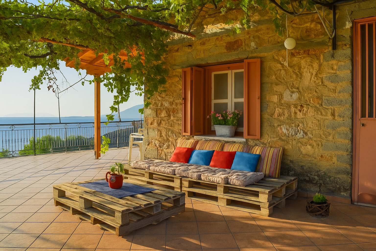 Eleni's Coastal Retreat with Ocean View Gemstone — Kalamata, Kitries — vacation rental